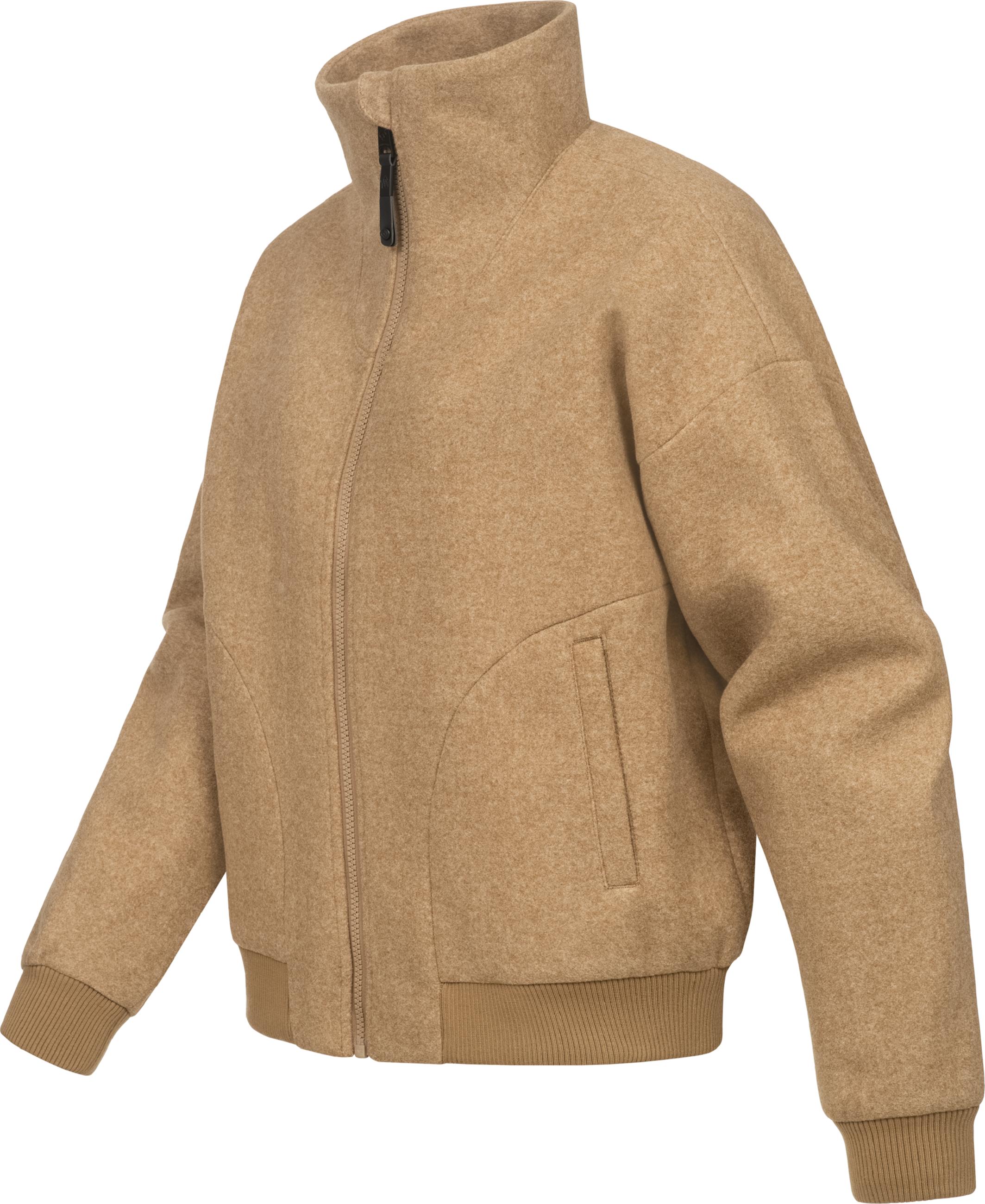 Übergangsjacke in Woll-Optik "Toscia" Brown Sugar