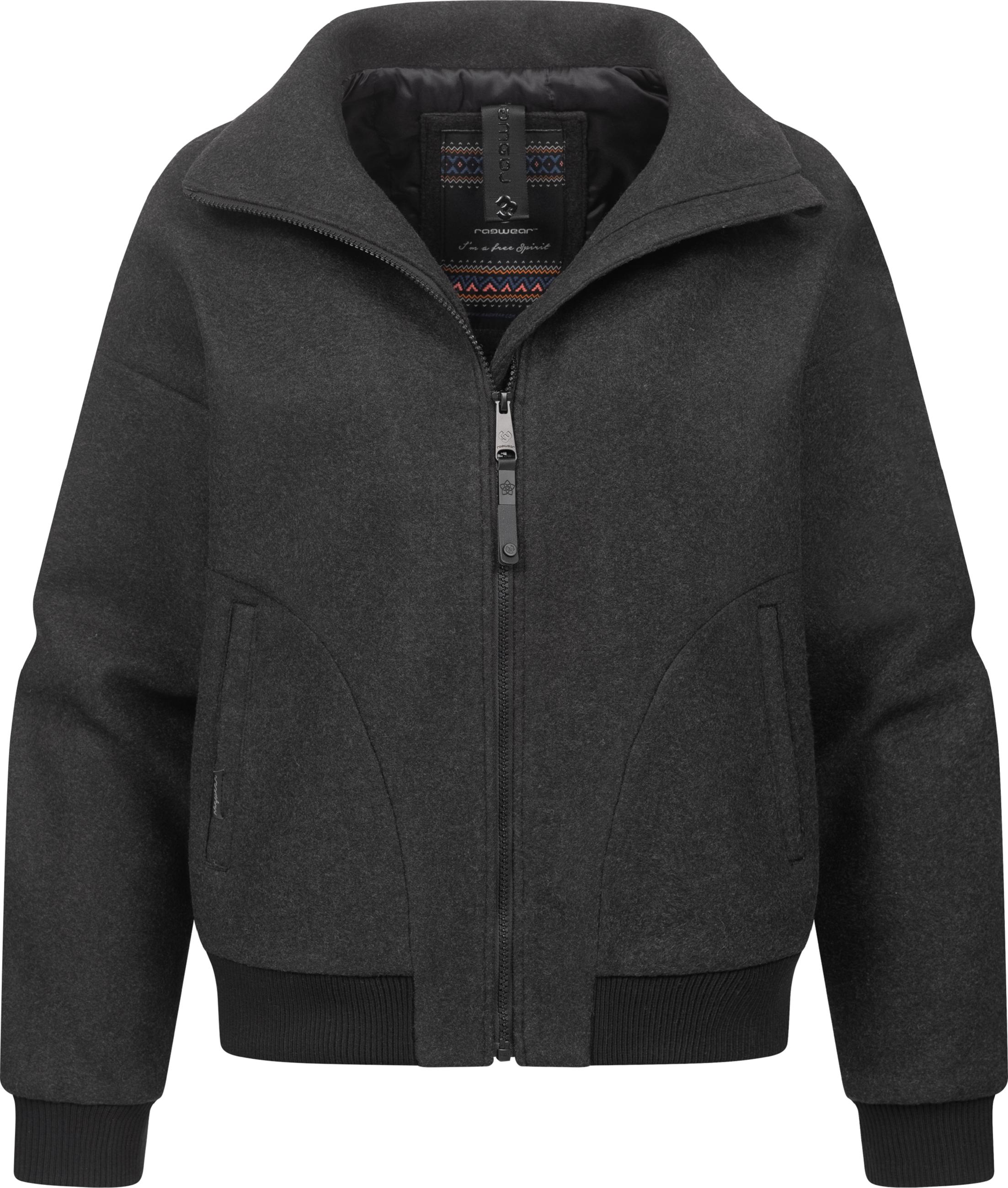 Übergangsjacke in Woll-Optik "Toscia" Dark Grey