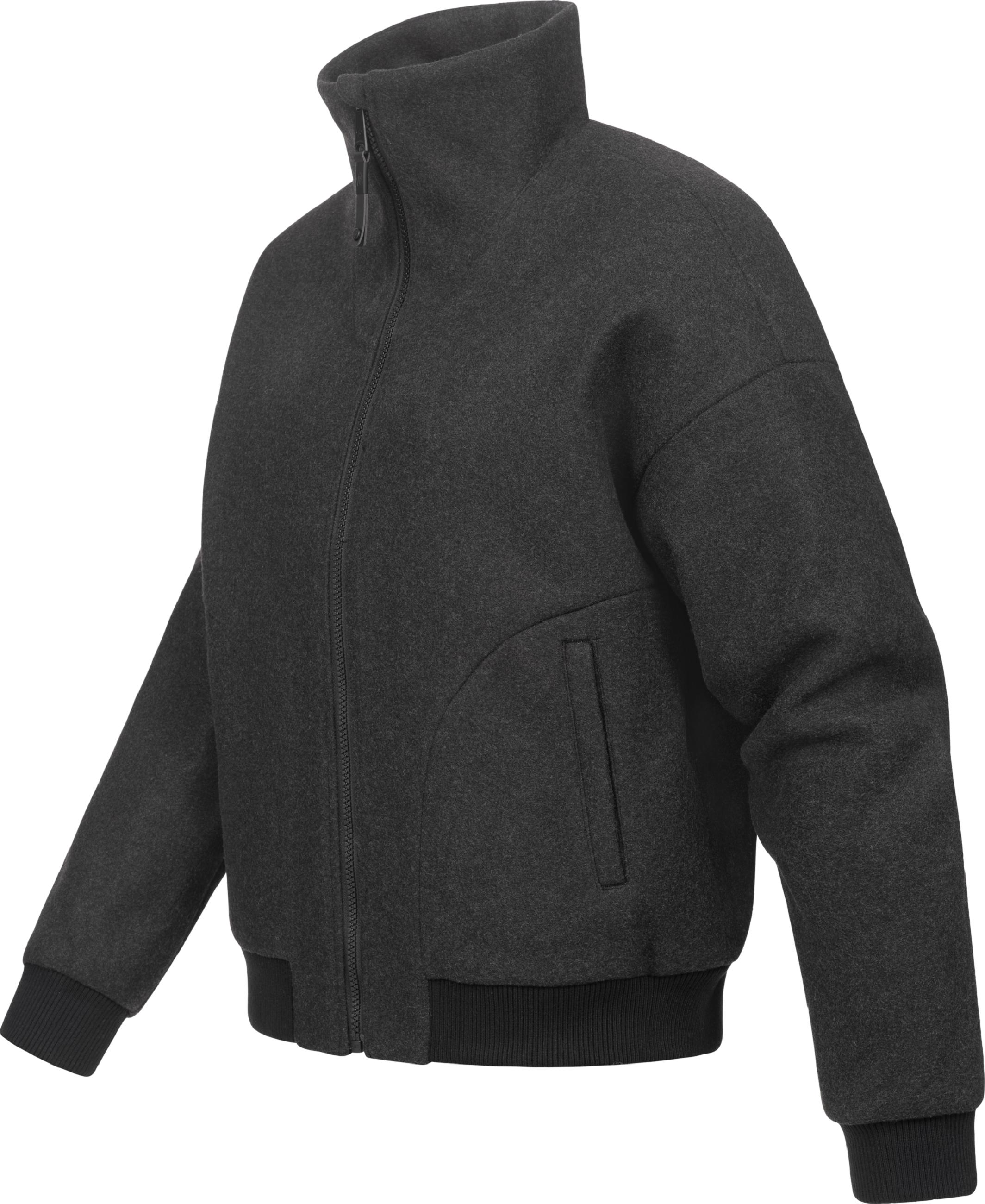 Übergangsjacke in Woll-Optik "Toscia" Dark Grey