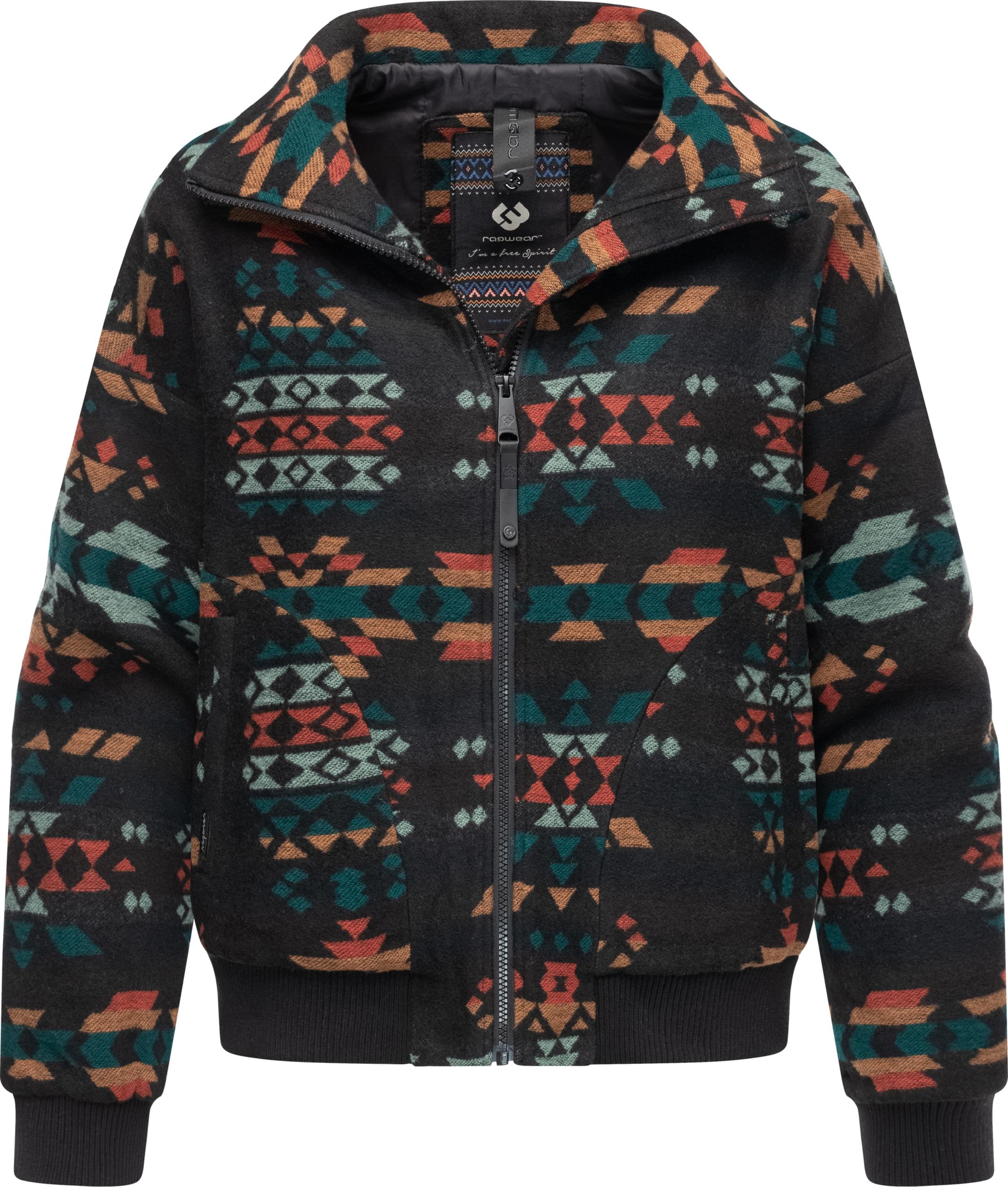 Übergangsjacke mit Allover-Print "Toscia Ikat" Black