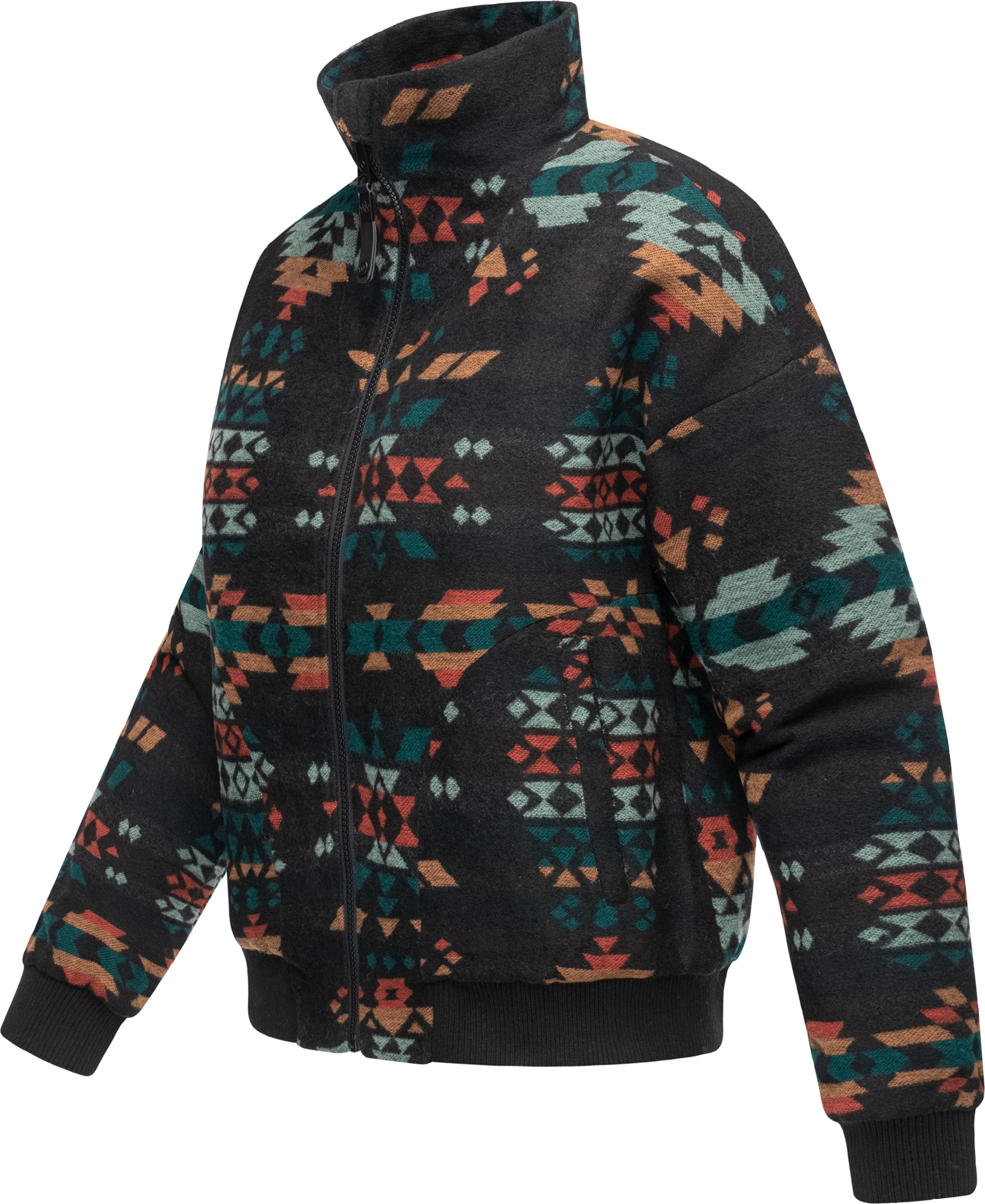 Übergangsjacke mit Allover-Print "Toscia Ikat" Black