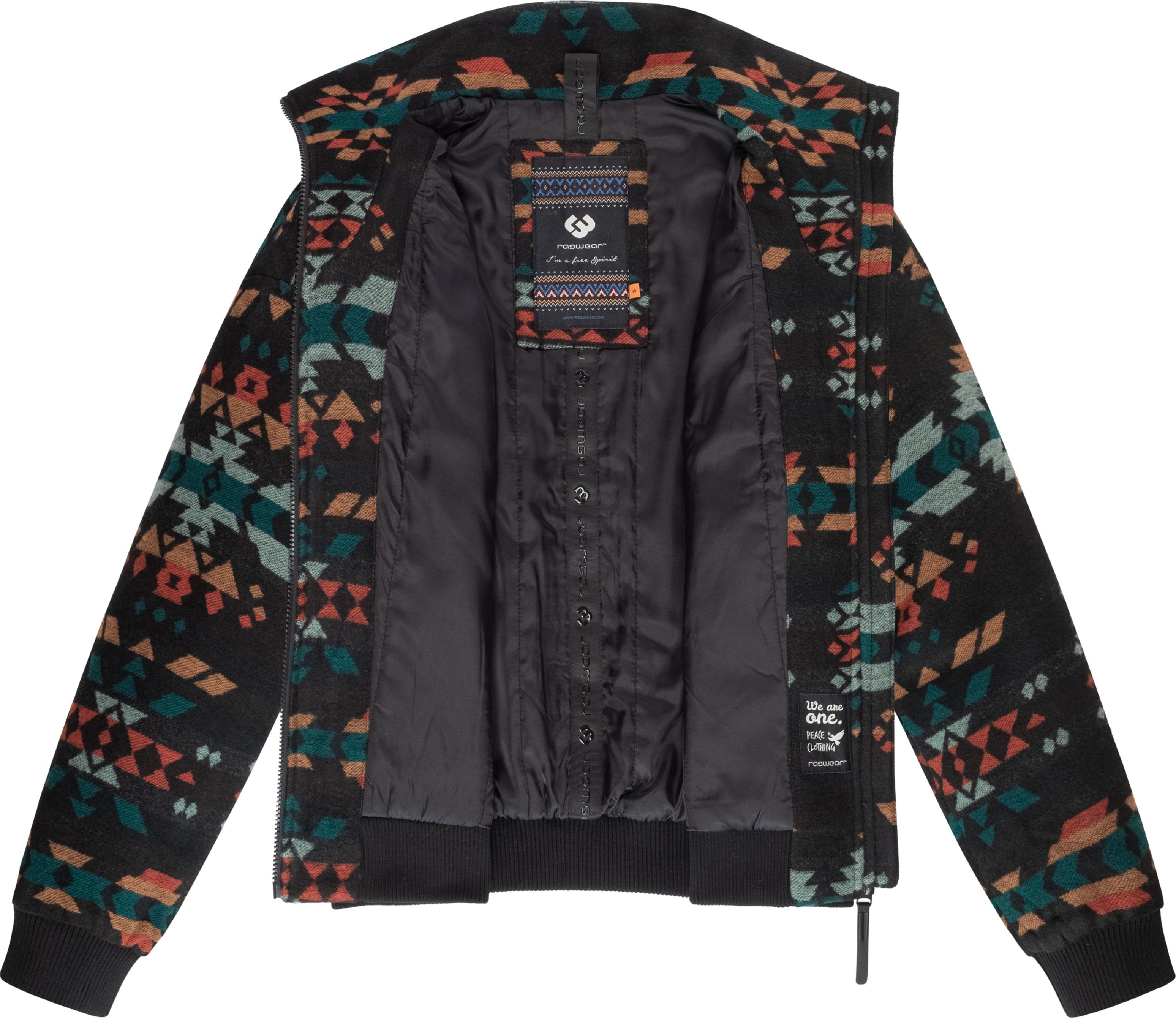 Übergangsjacke mit Allover-Print "Toscia Ikat" Black