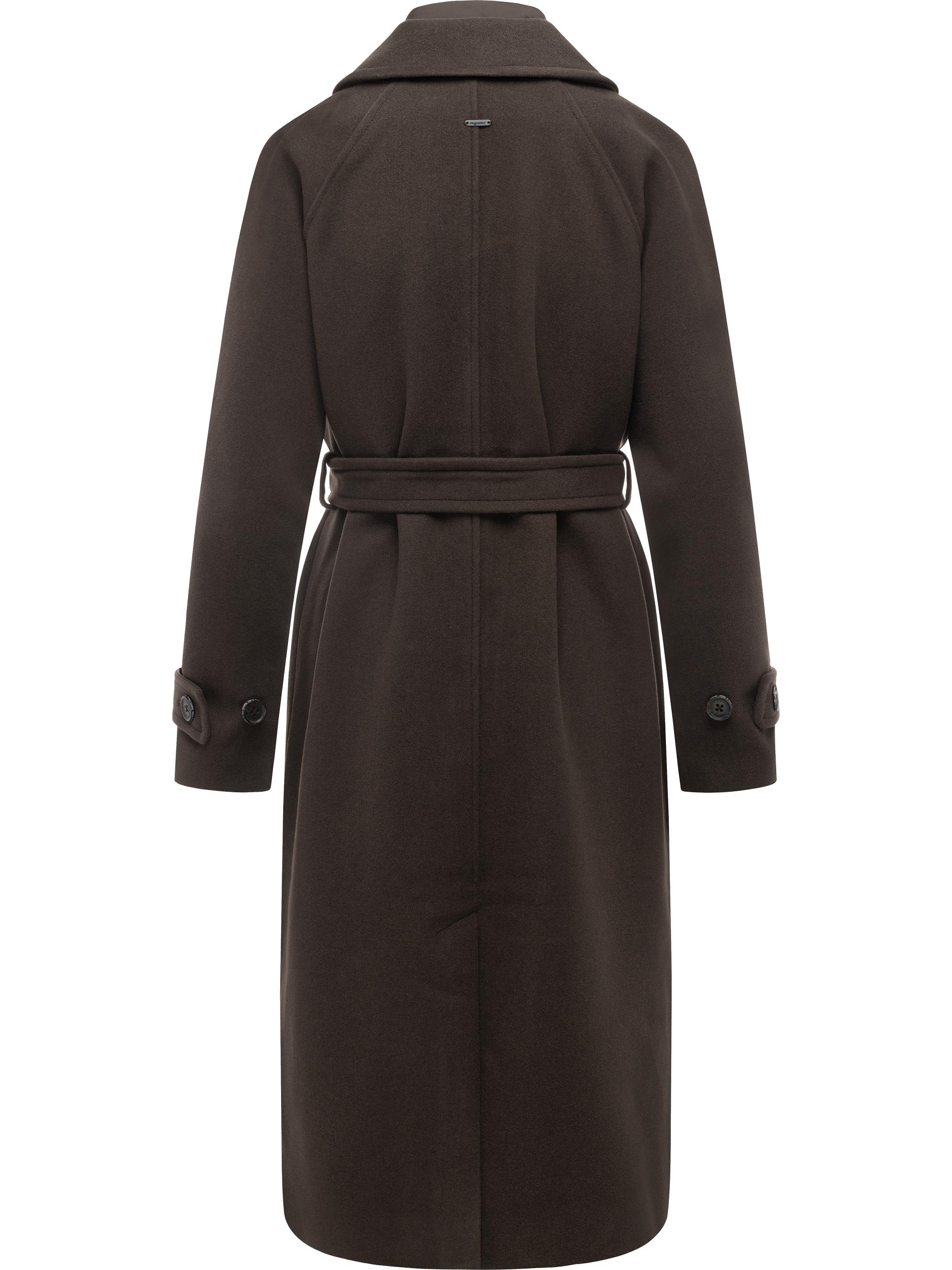 Weicher Trenchcoat mit herausnehmbarem Stepp-Inlay "Trenchie Felt Y" Dark Choco
