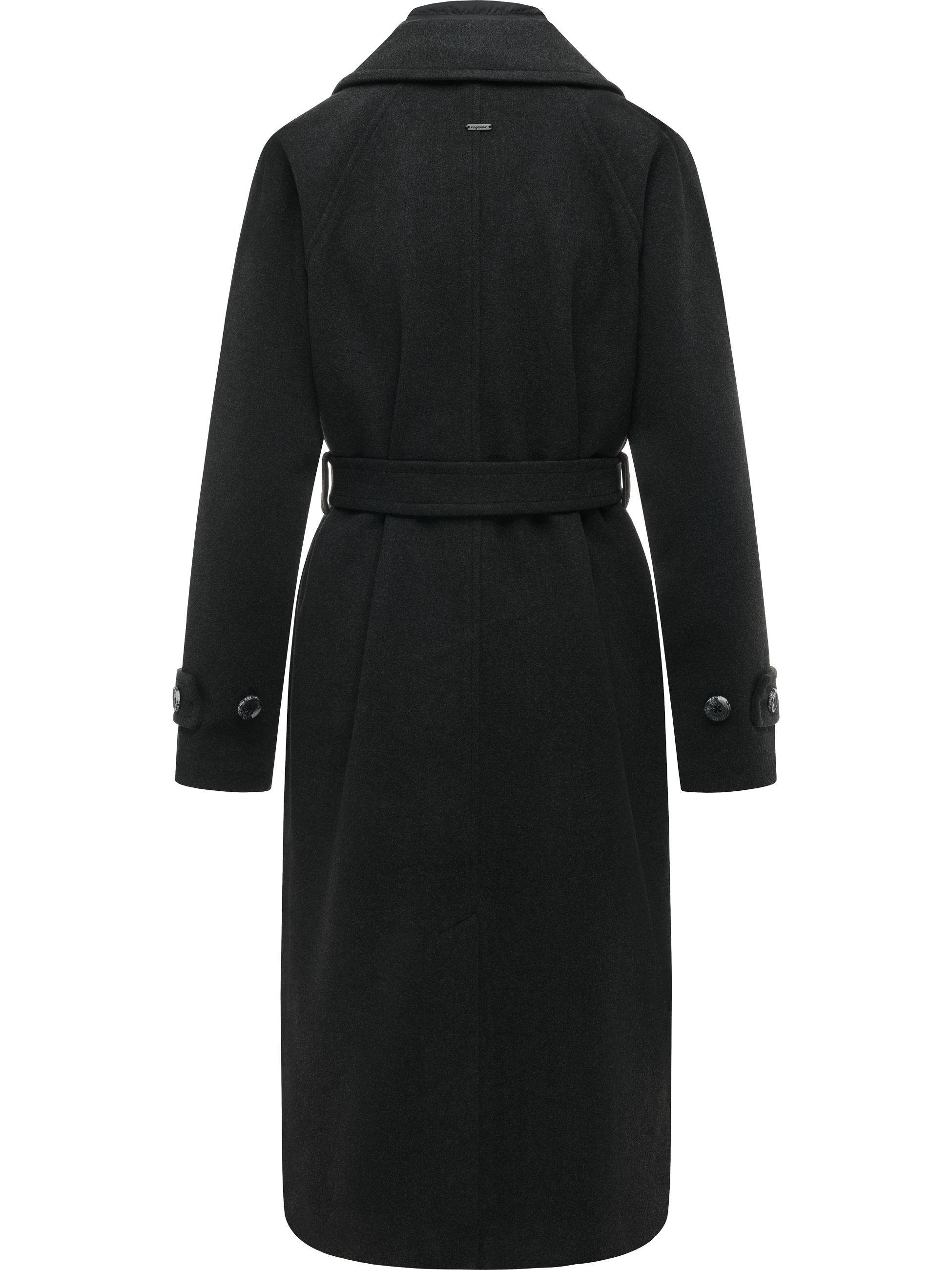 Weicher Trenchcoat mit herausnehmbarem Stepp-Inlay "Trenchie Felt Y" Dark Grey