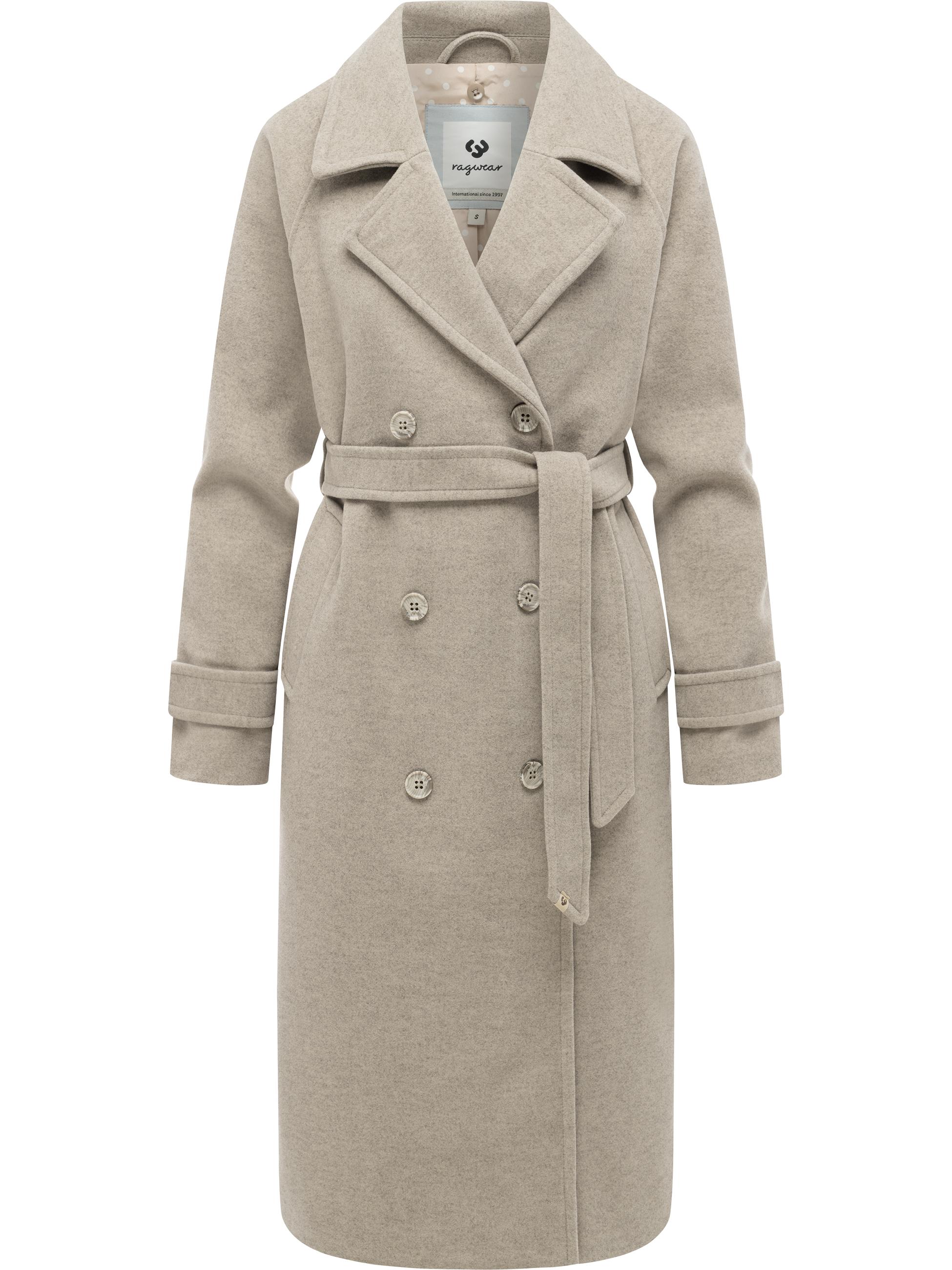 Weicher Trenchcoat mit herausnehmbarem Stepp-Inlay "Trenchie Felt Y" Sand