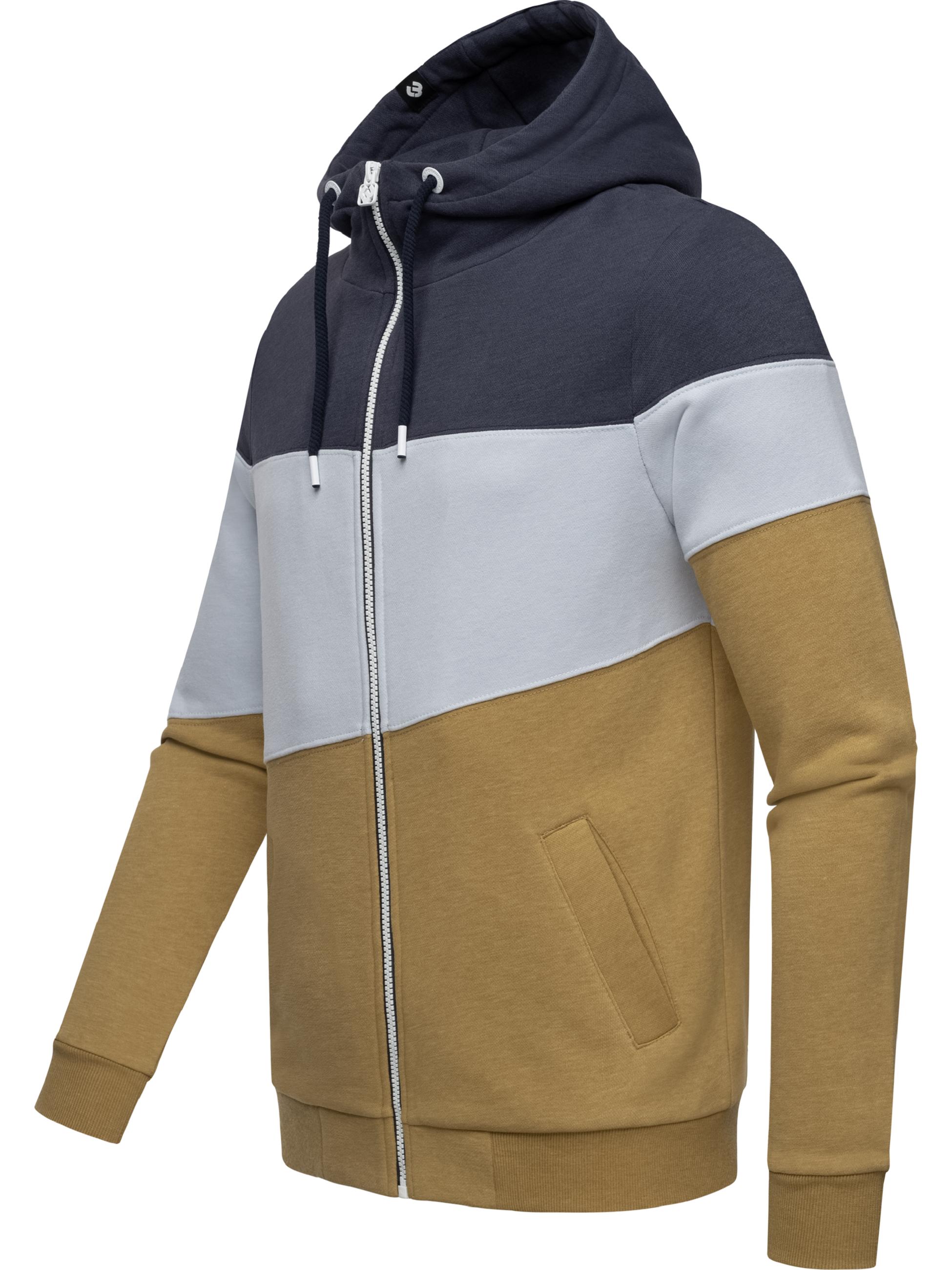 Sweatjacke im Colourblocking-Look "Trien" Navy