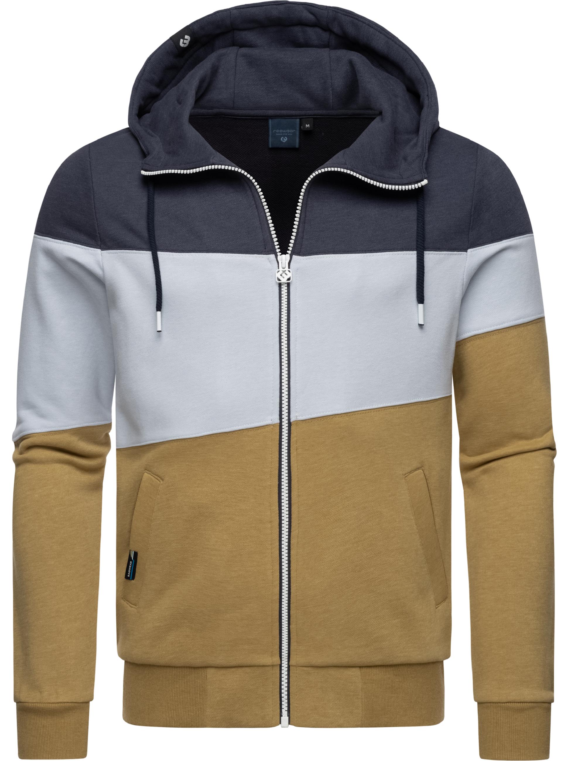 Sweatjacke im Colourblocking-Look "Trien" Navy