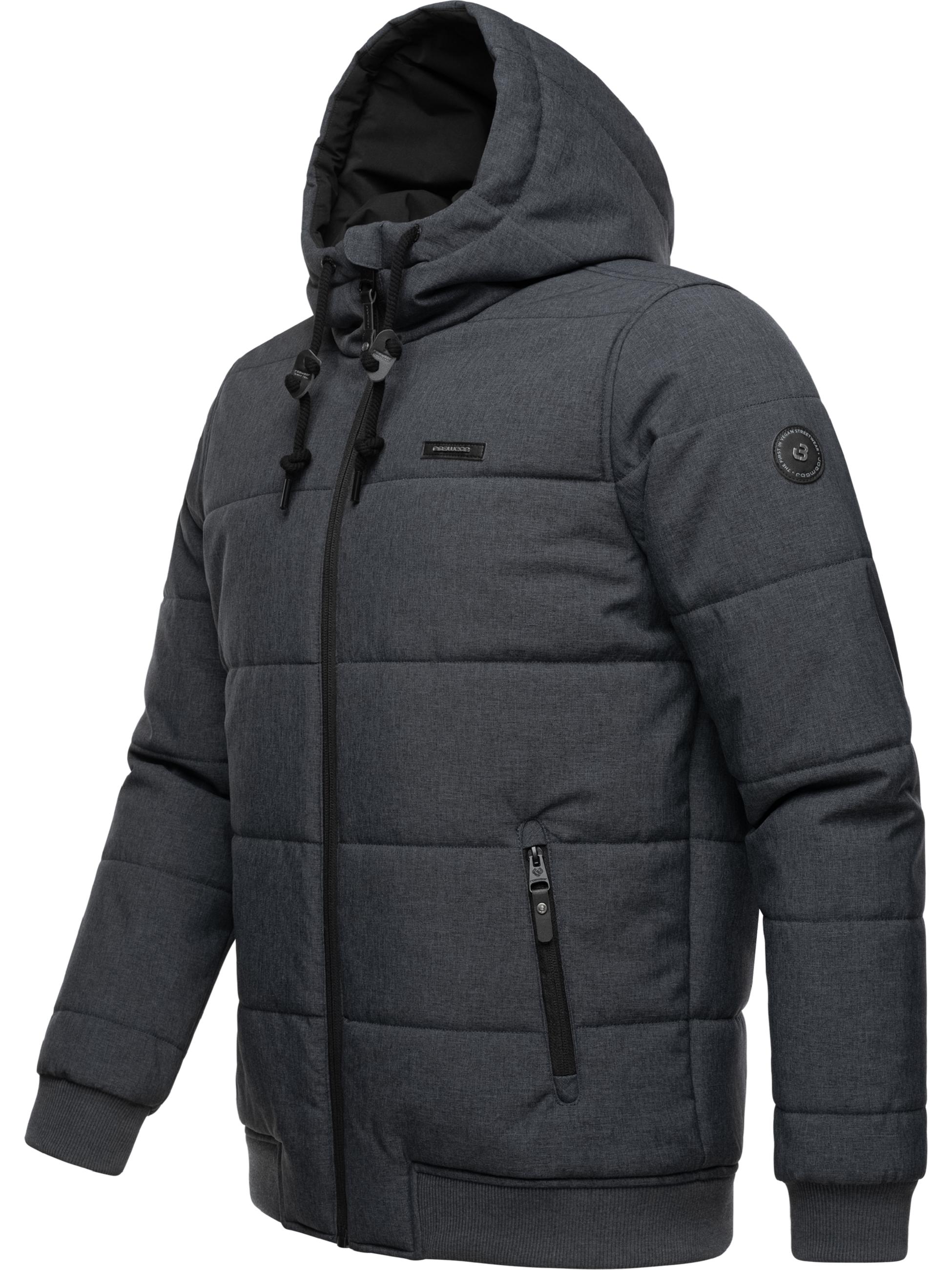 Steppjacke mit Kapuze "Tuuri" Dark Grey