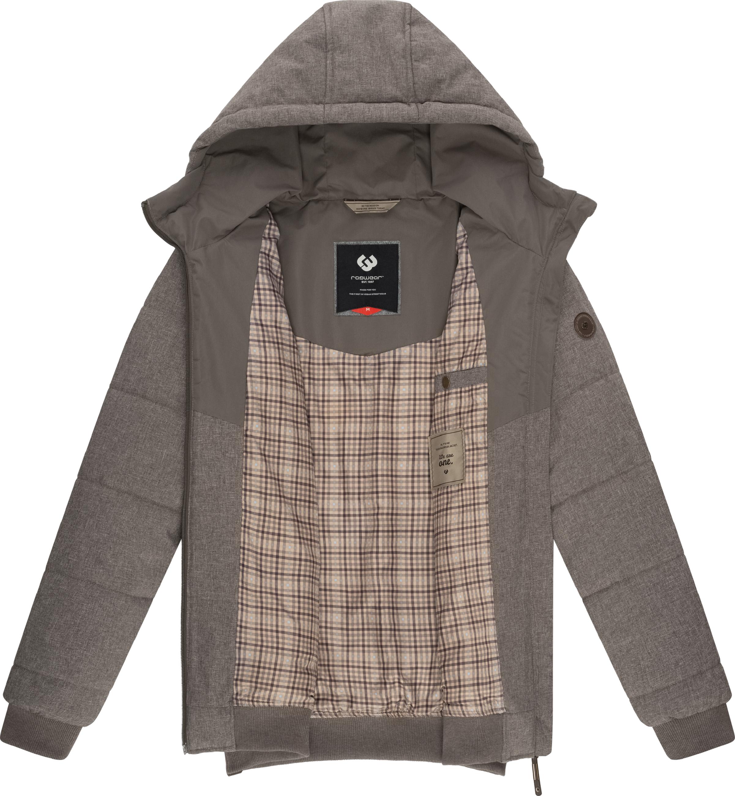 Steppjacke mit Kapuze "Tuuri" Mocca