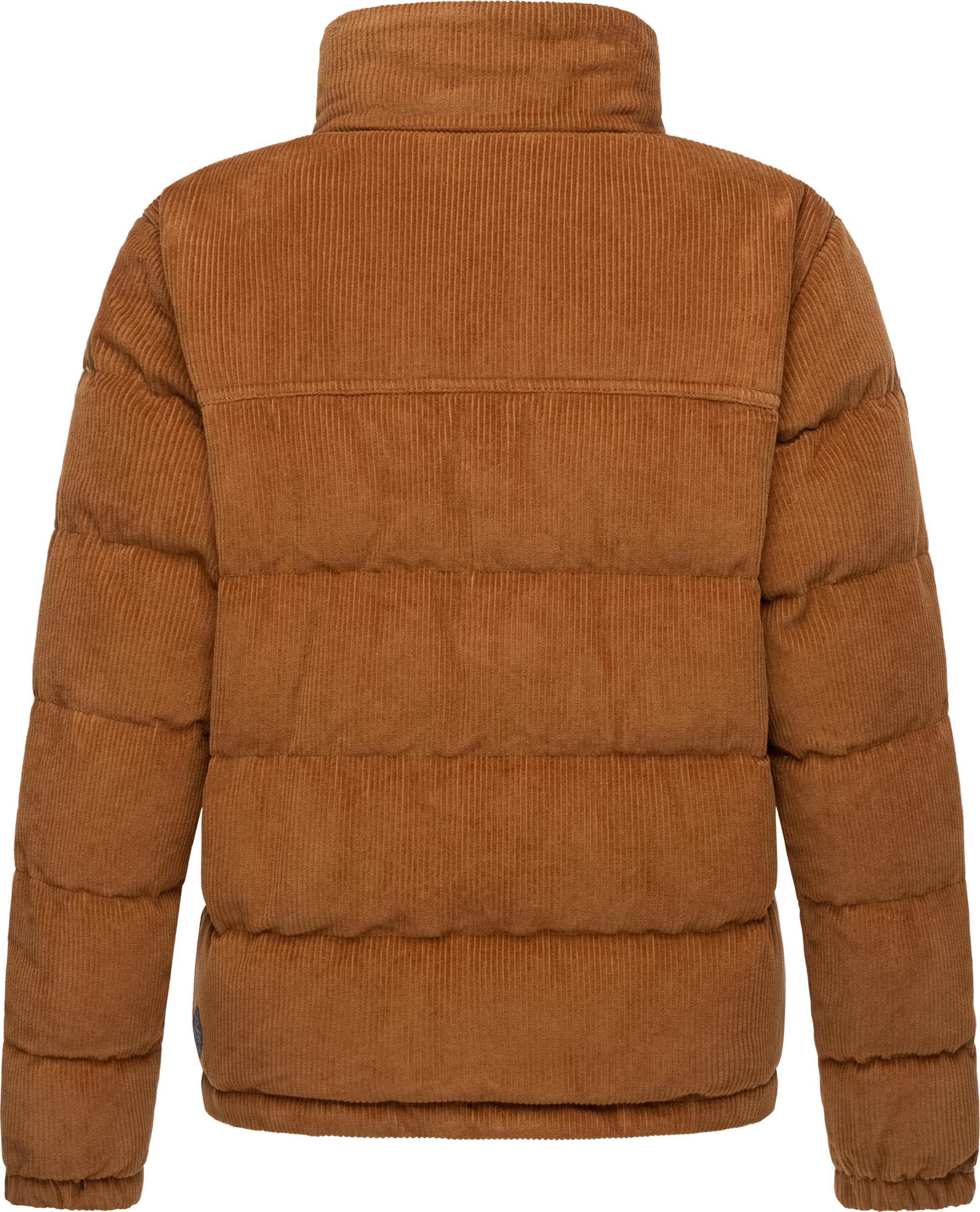 Weiche Kordjacke mit hohem Kragen "Uxia" Brown Sugar