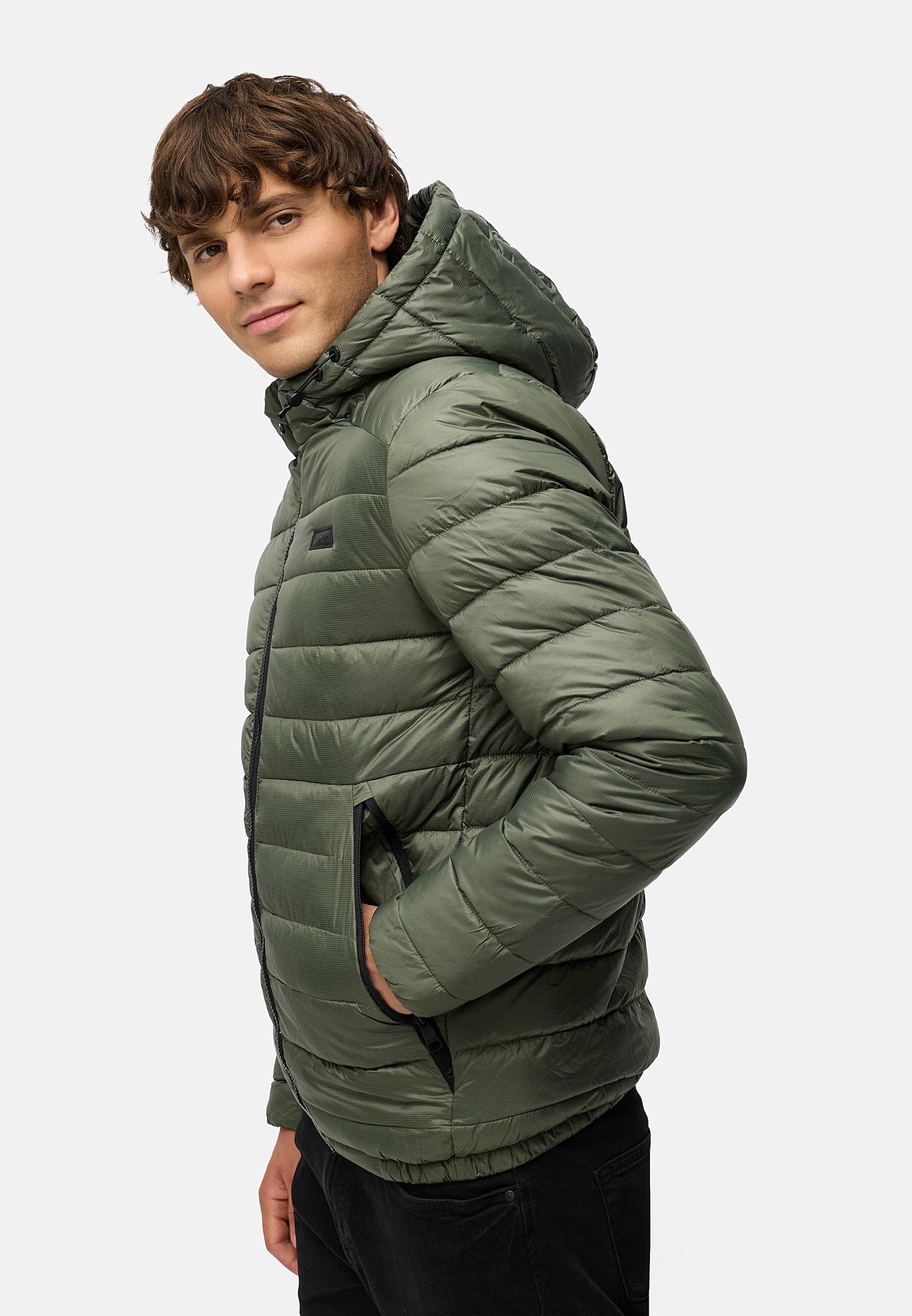Gesteppte Winterjacke mit verstellbarer Kapuze "Vellos YOUMODO" Dark Olive