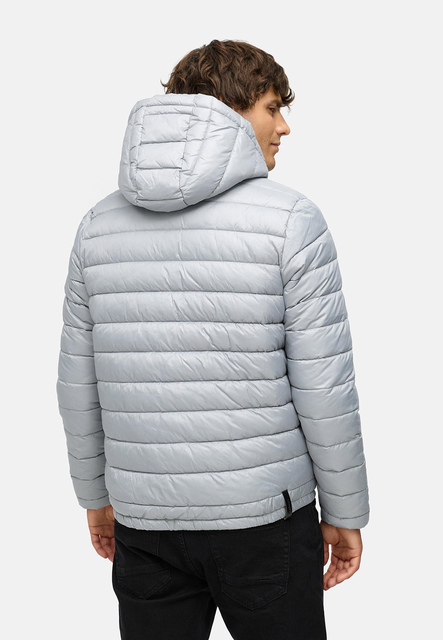 Gesteppte Winterjacke mit verstellbarer Kapuze "Vellos YOUMODO" Light Grey