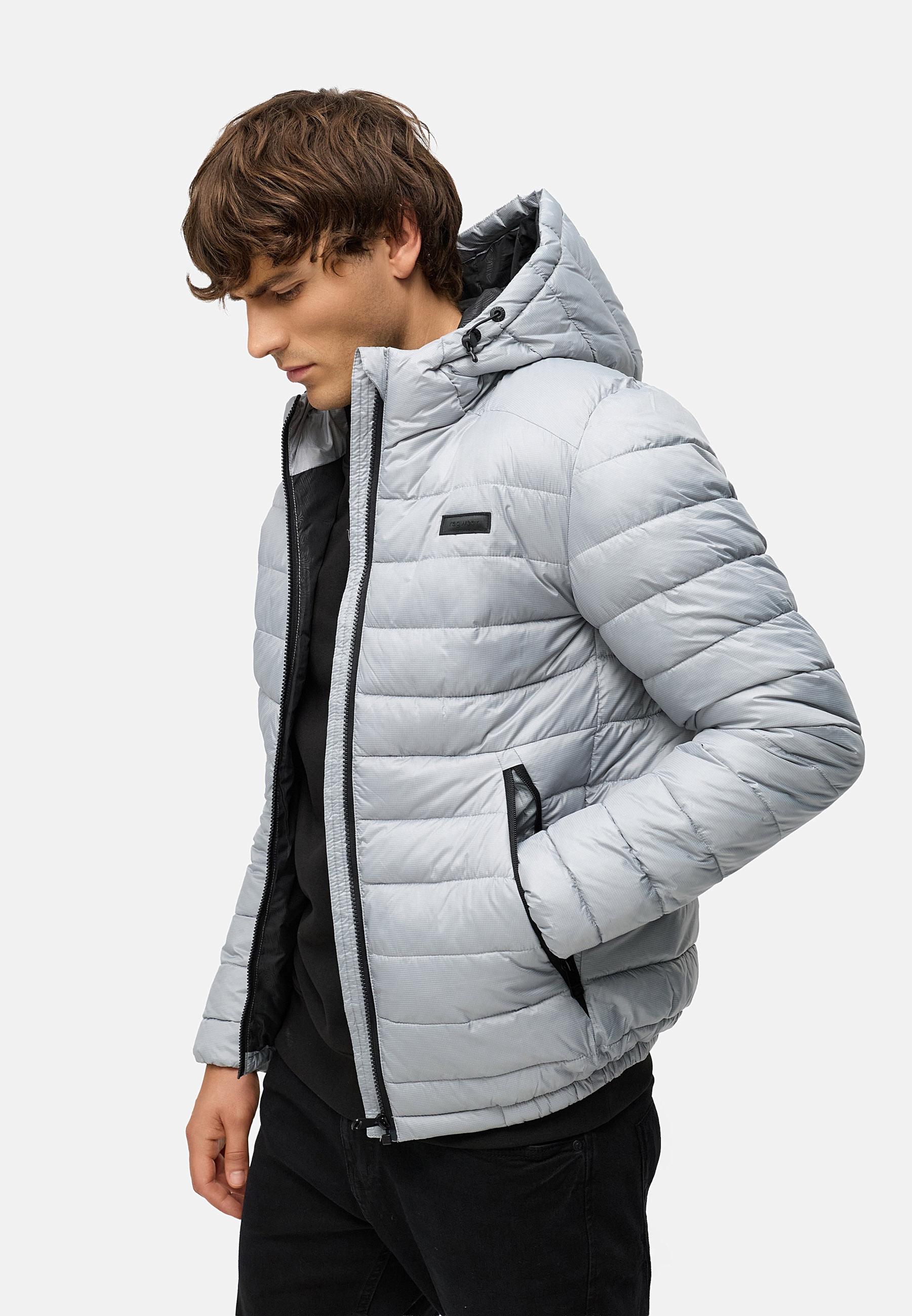 Gesteppte Winterjacke mit verstellbarer Kapuze "Vellos YOUMODO" Light Grey