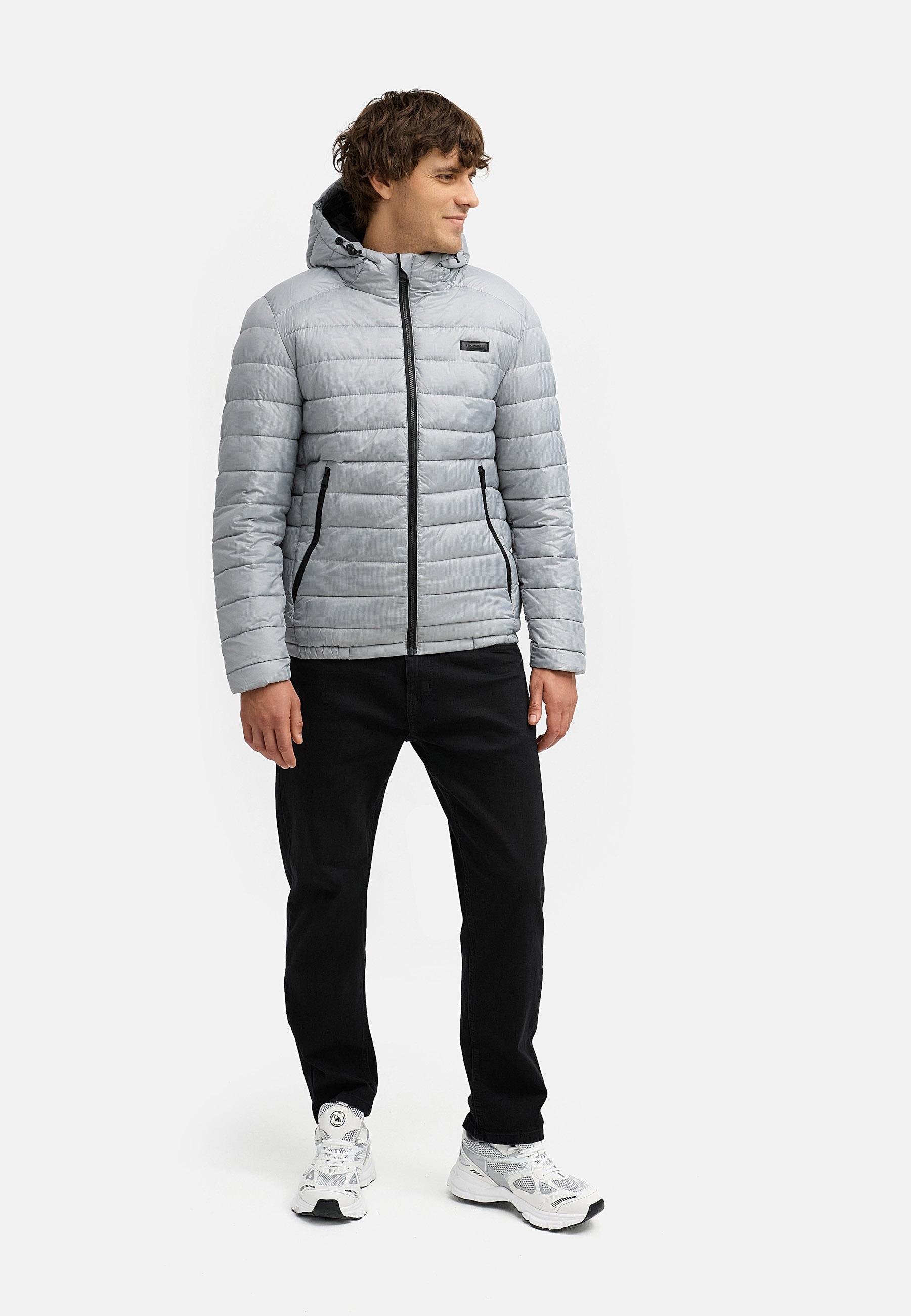 Gesteppte Winterjacke mit verstellbarer Kapuze "Vellos YOUMODO" Light Grey