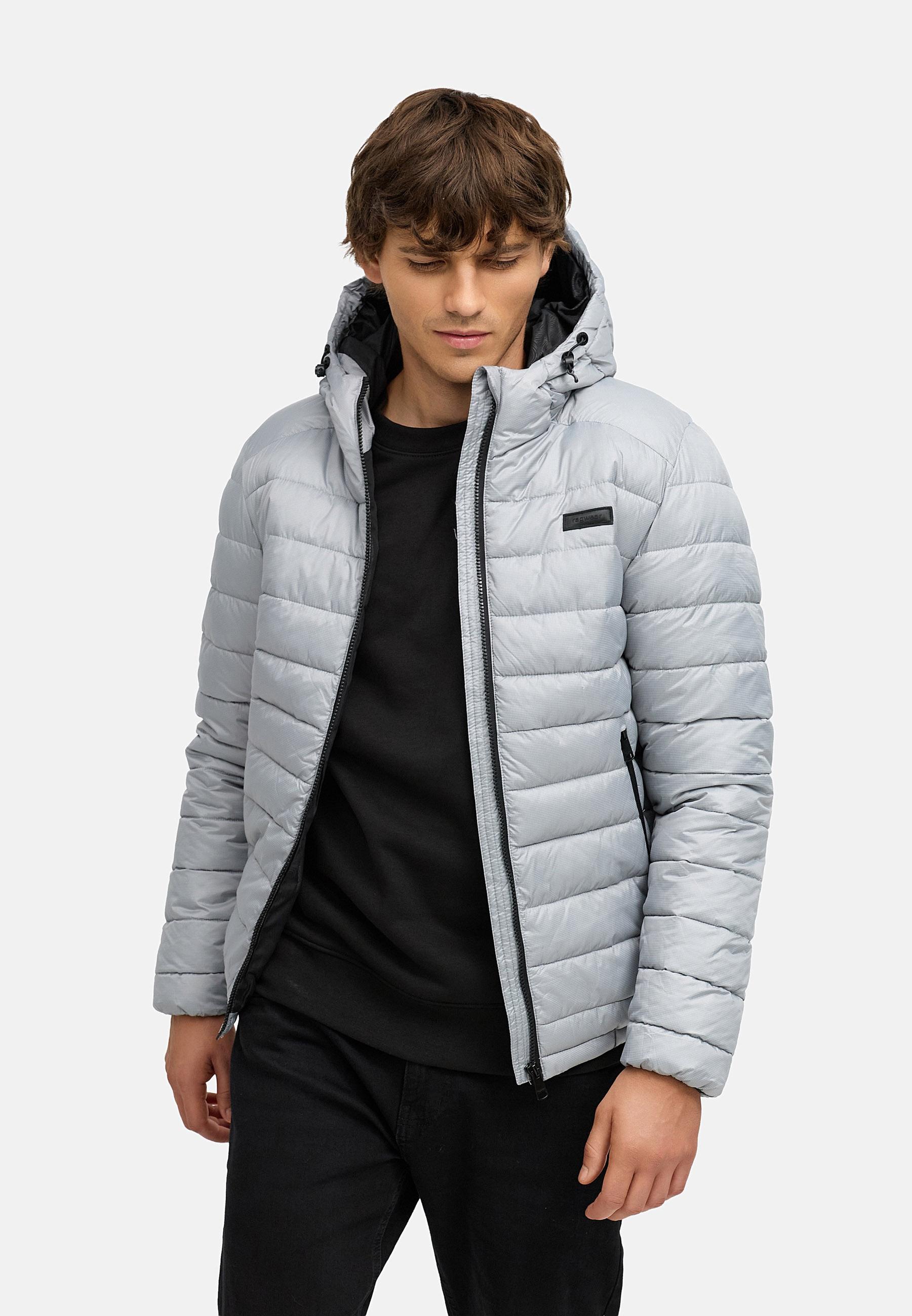Gesteppte Winterjacke mit verstellbarer Kapuze "Vellos YOUMODO" Light Grey