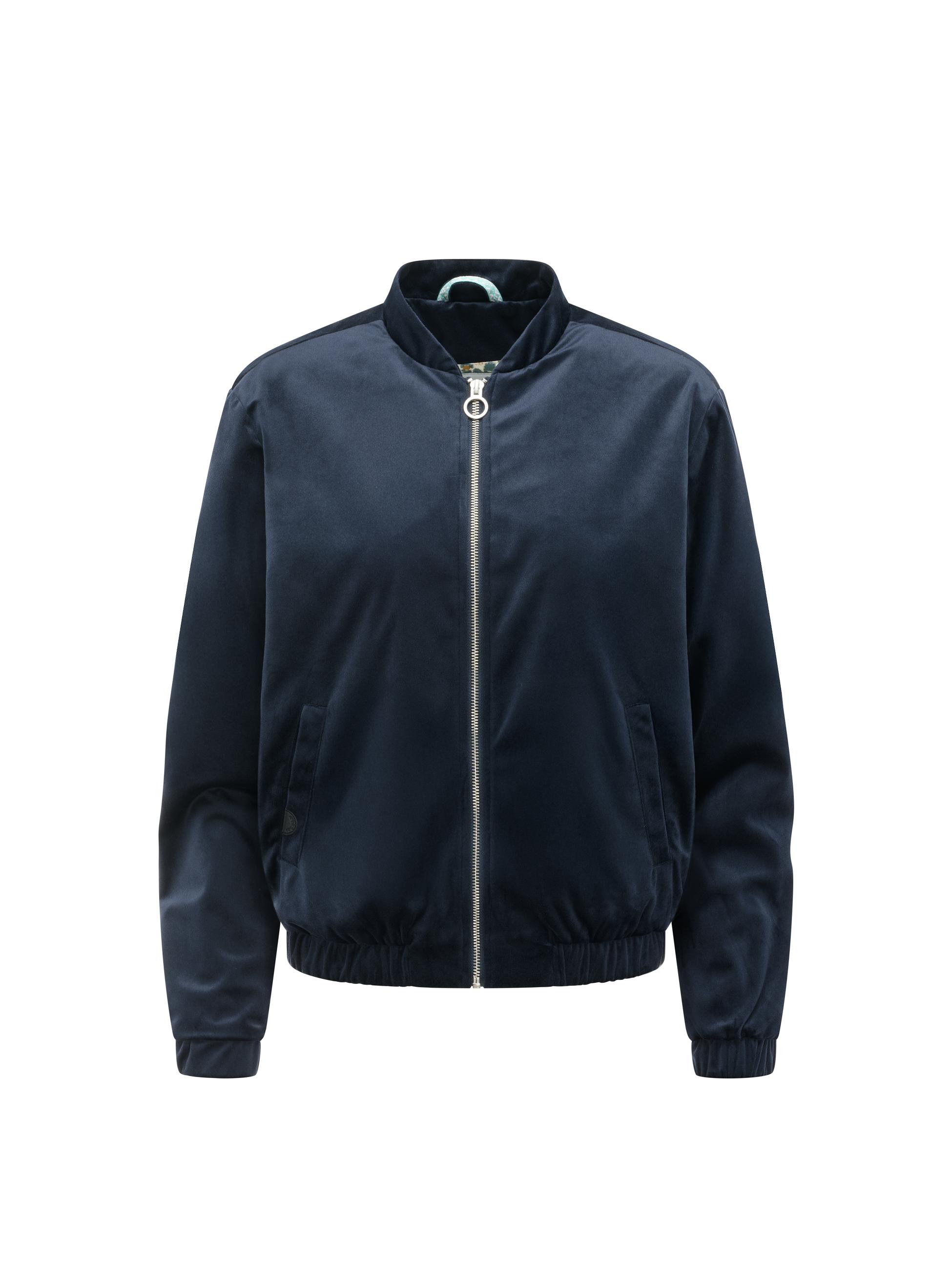 Bomberjacke aus Samt "Velvetie" Navy