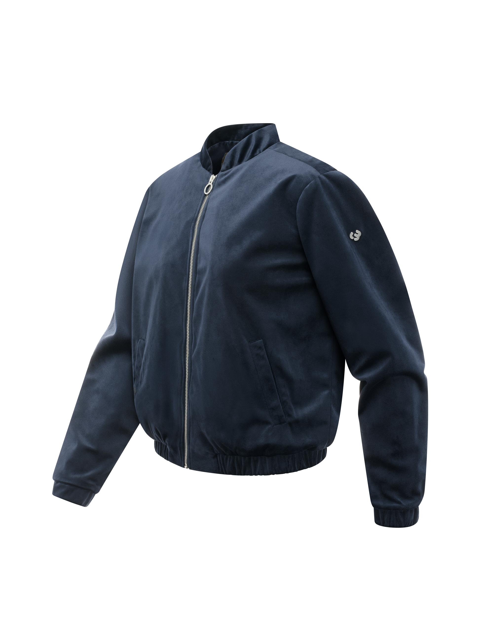 Bomberjacke aus Samt "Velvetie" Navy