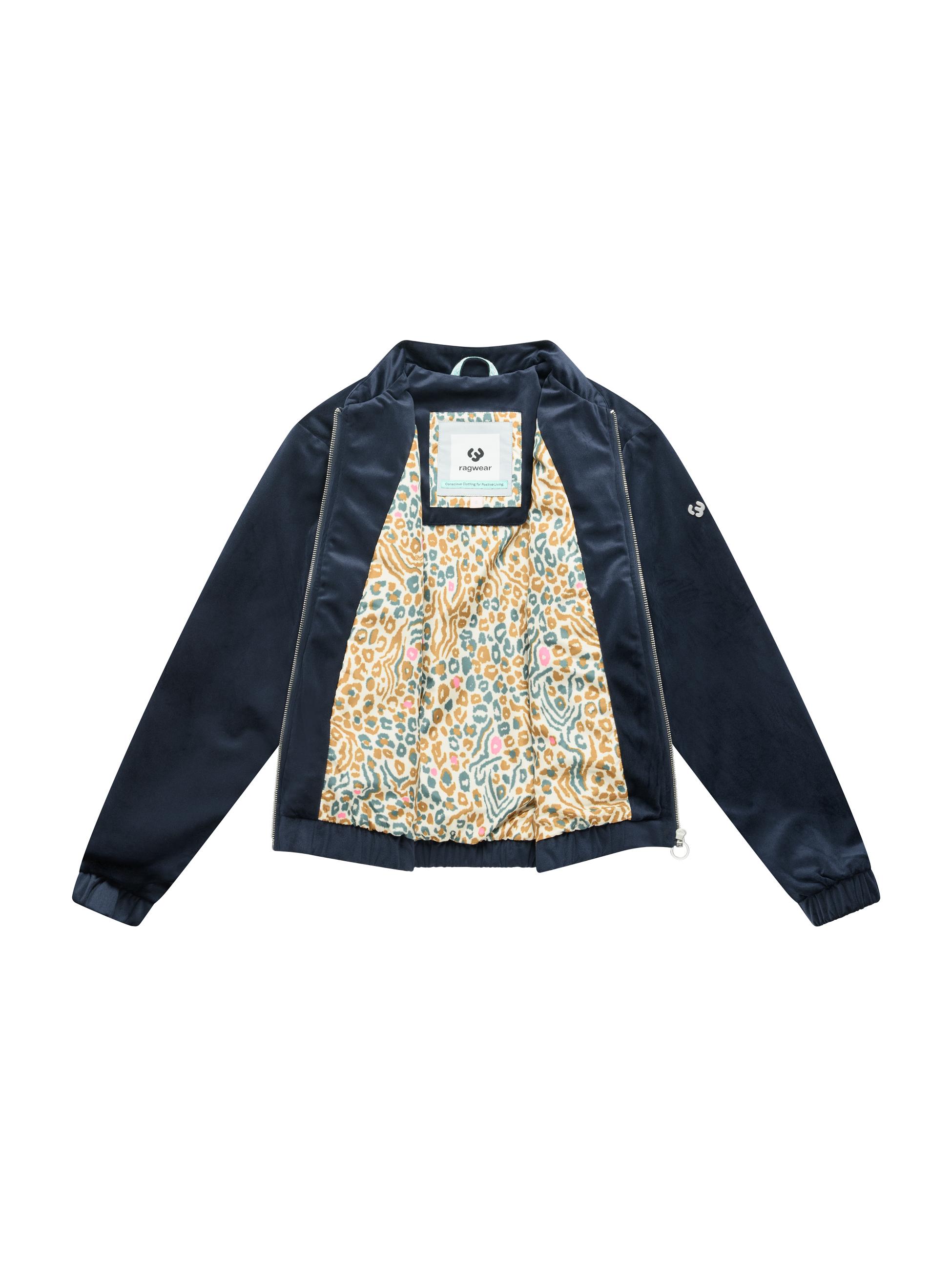 Bomberjacke aus Samt "Velvetie" Navy