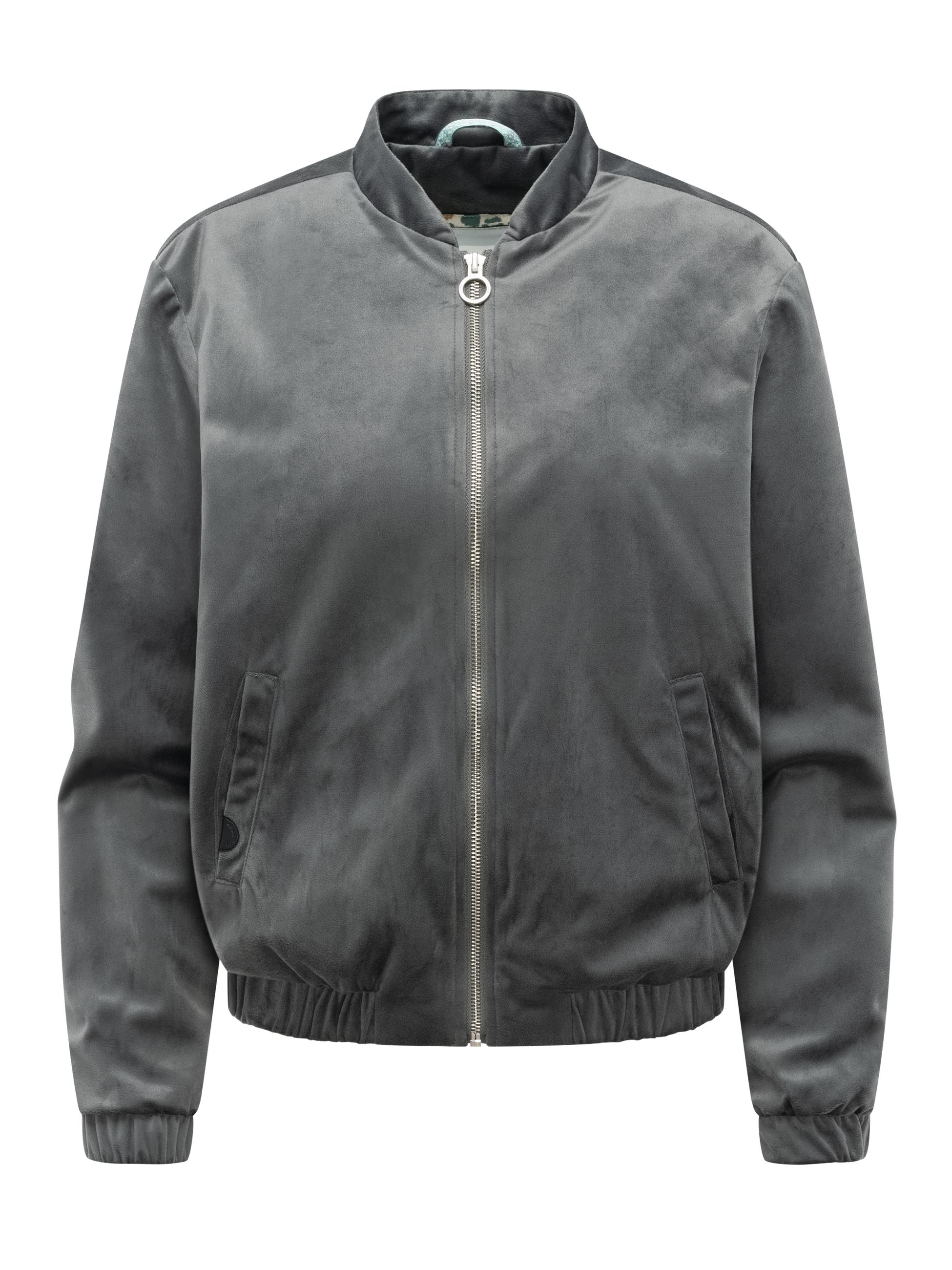 Bomberjacke aus Samt "Velvetie" Stone Grey