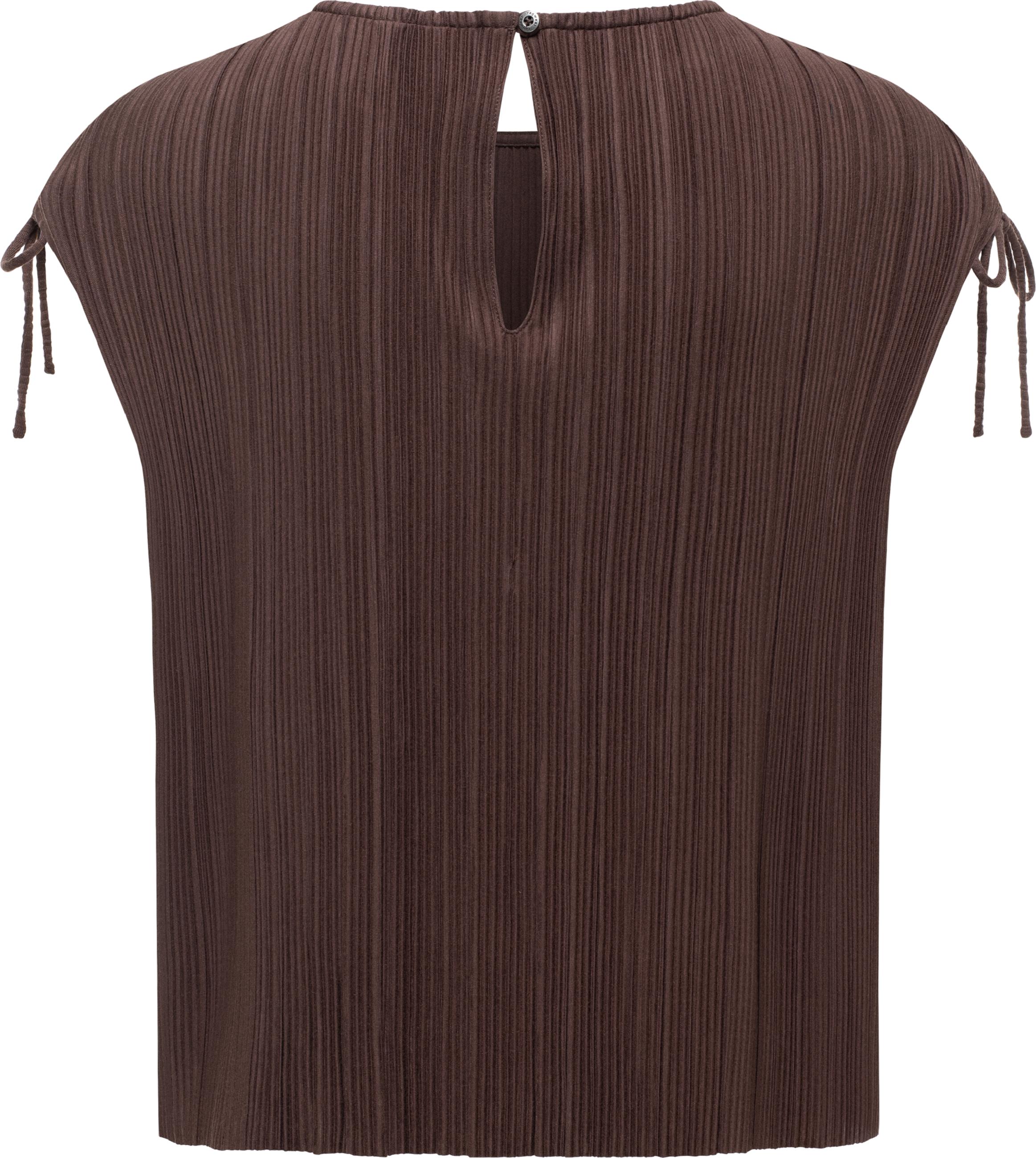 Bekleidungsset bestehend aus Plissee-Top und kurzer Hose "Veriel Set" Dark Choco