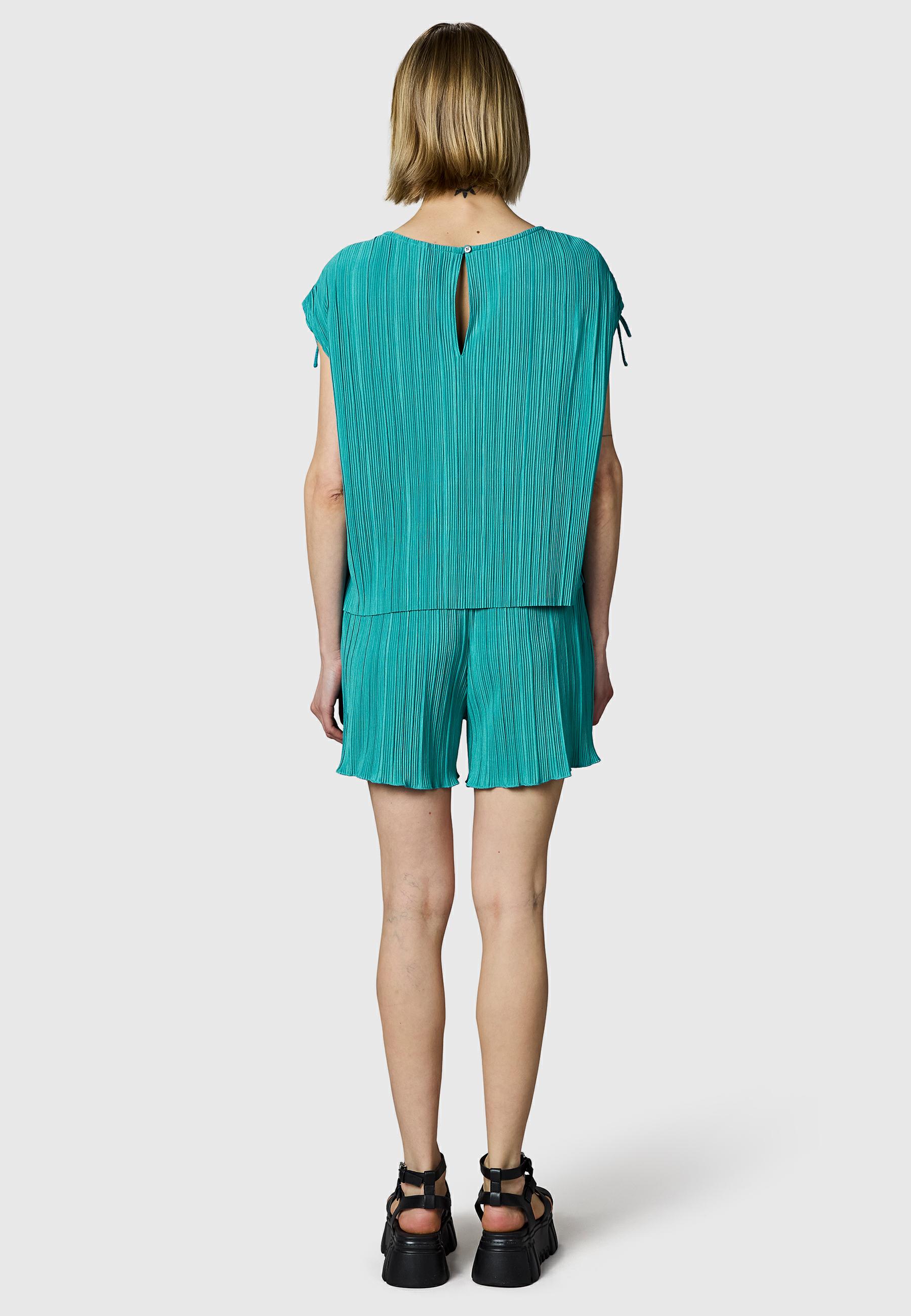 Bekleidungsset bestehend aus Plissee-Top und kurzer Hose "Veriel Set" Teal Green