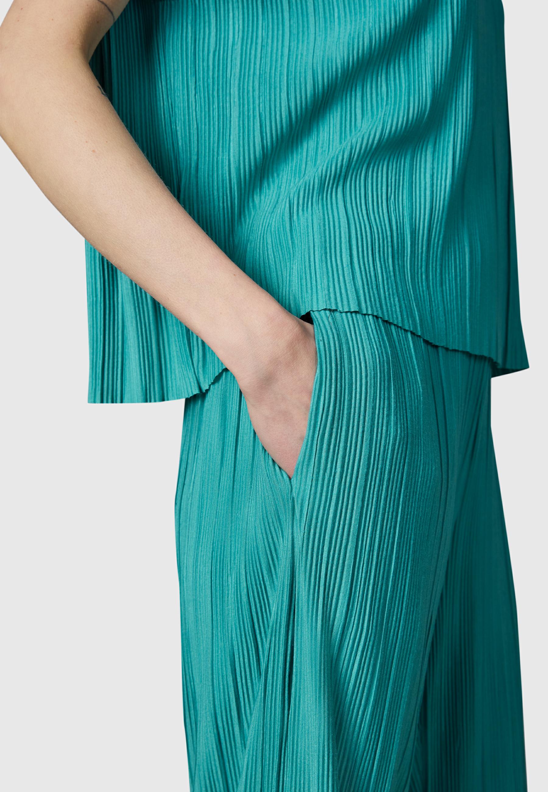 Bekleidungsset bestehend aus Plissee-Top und (extra-) langer Hose "Verllen Set" Teal Green