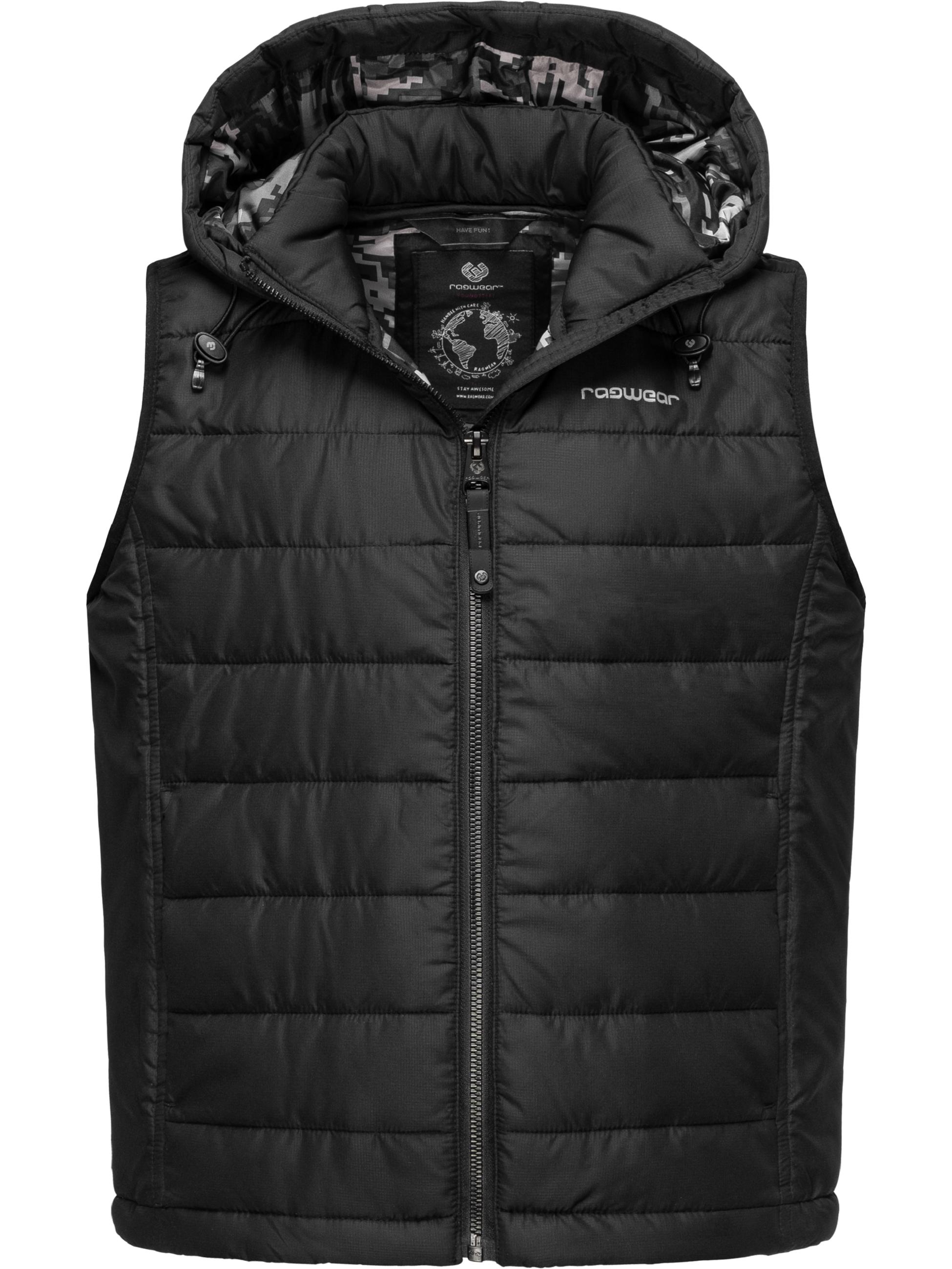 Warme Steppweste mit Kapuze "Vitek" Black