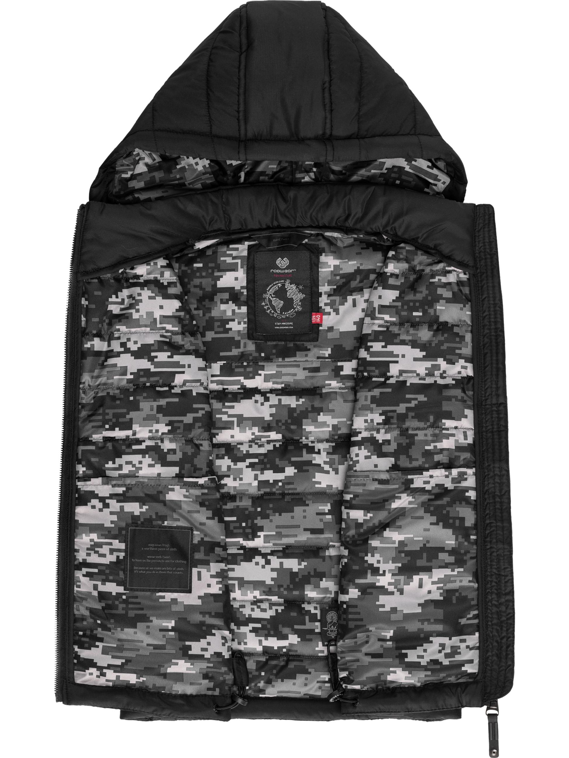 Warme Steppweste mit Kapuze "Vitek" Black
