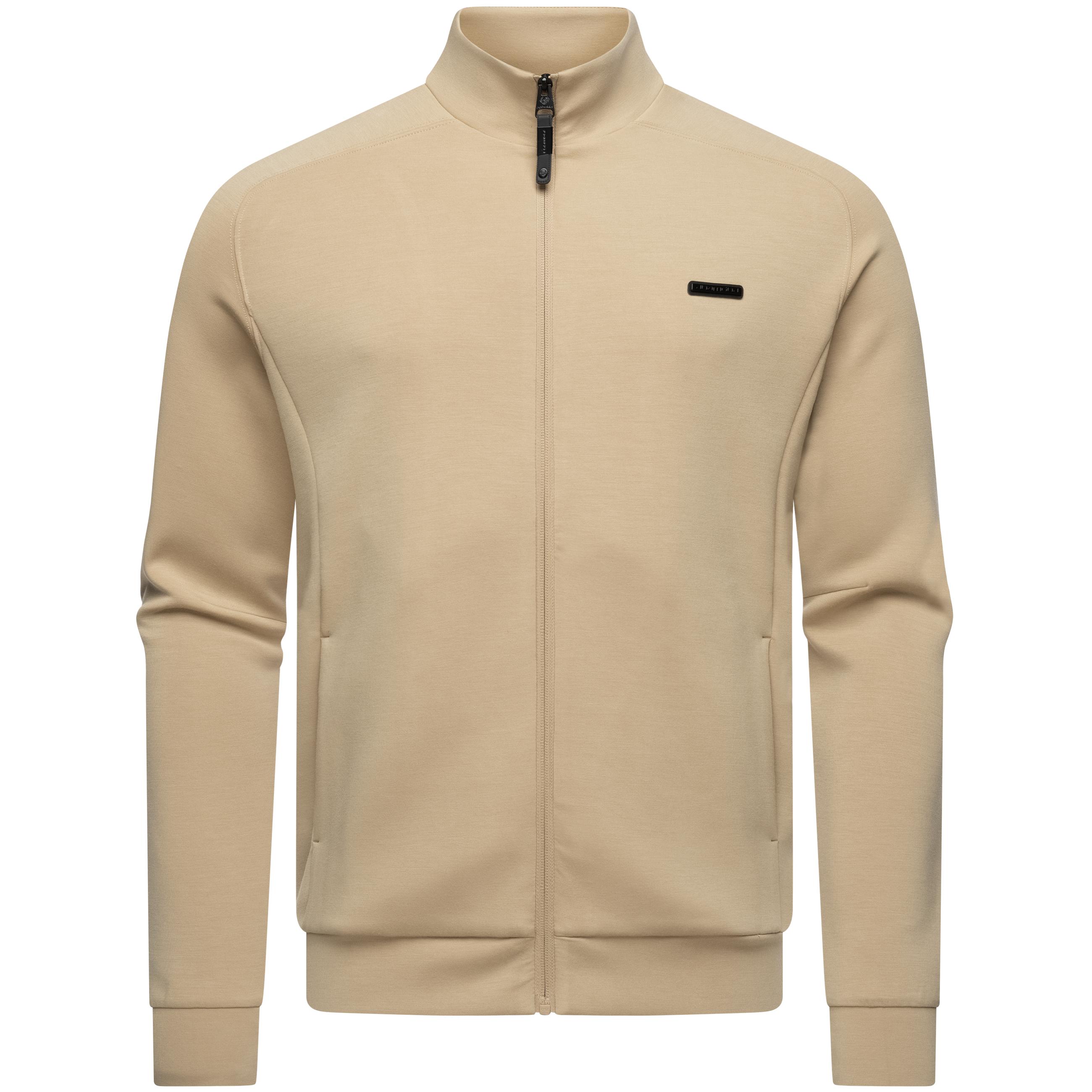 Weiche Sweatjacke mit hohem Kragen "Vittom" Sand