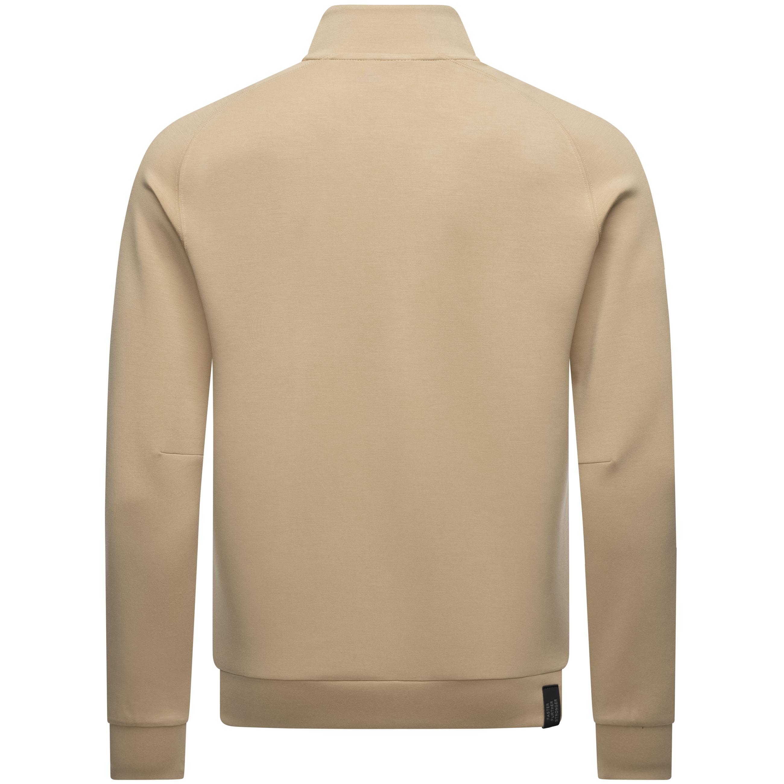 Weiche Sweatjacke mit hohem Kragen "Vittom" Sand