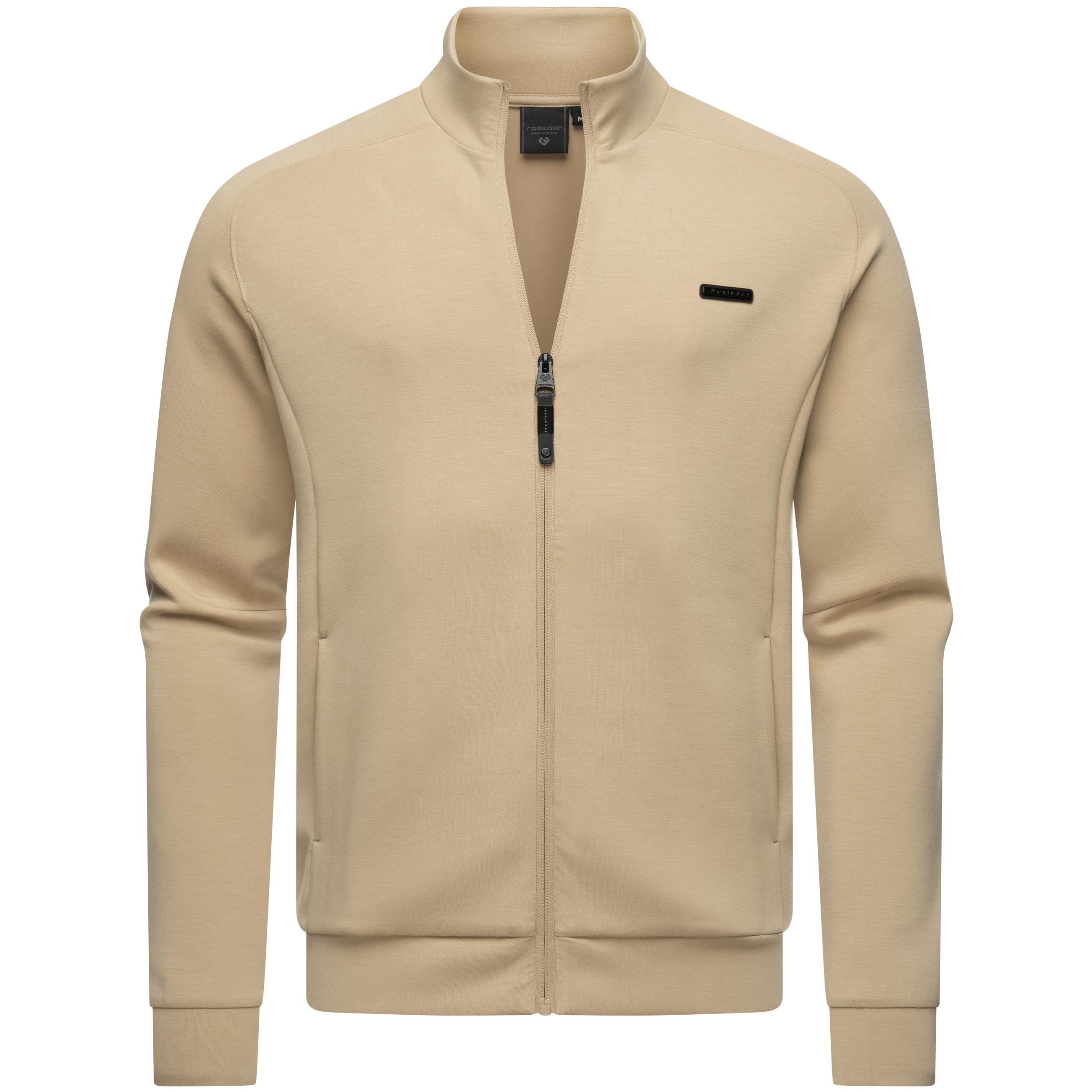 Weiche Sweatjacke mit hohem Kragen "Vittom" Sand