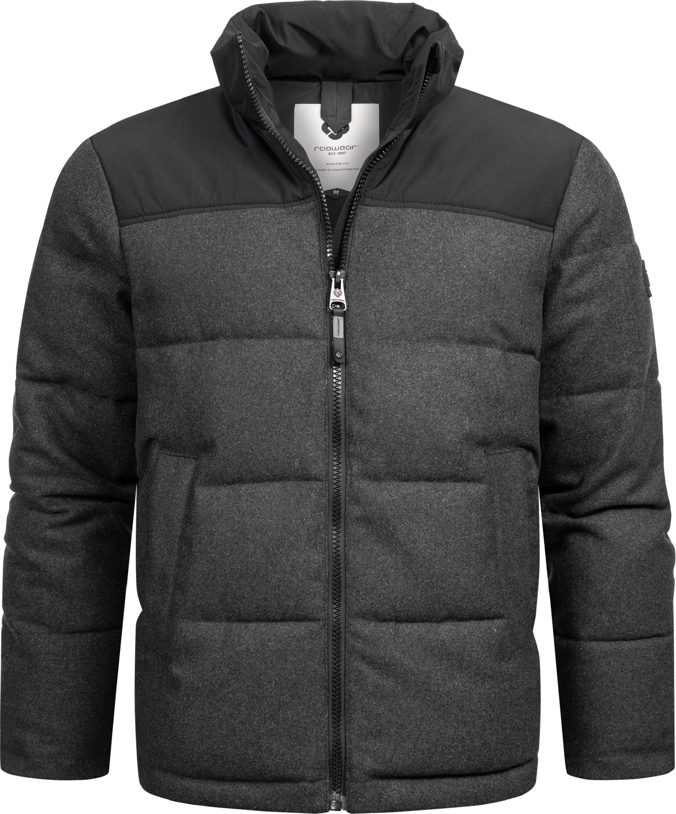 Warme Steppjacke in Woll-Optik "Waldess" Dark Grey