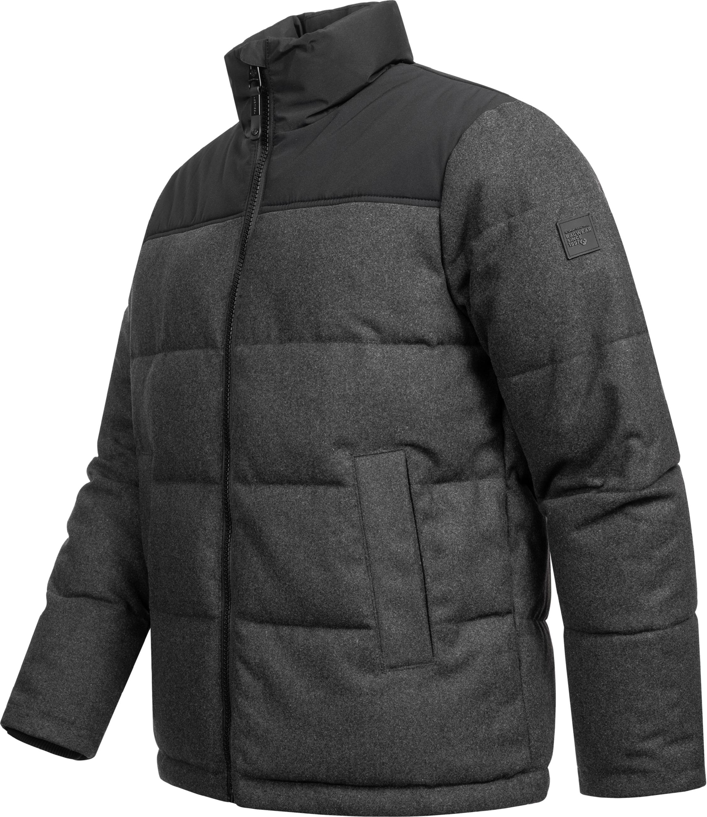 Warme Steppjacke in Woll-Optik "Waldess" Dark Grey