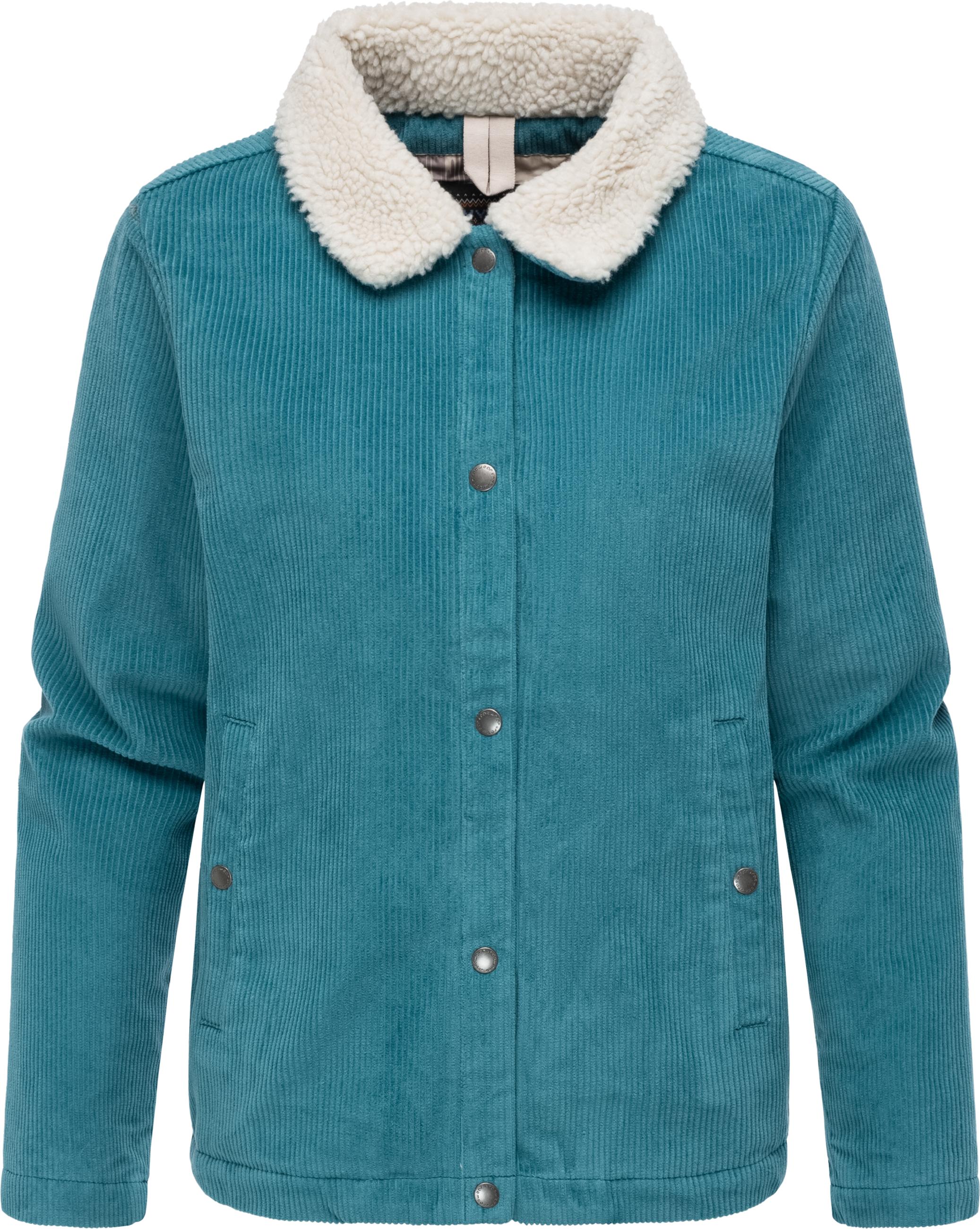 Wasserdichte Cordjacke Übergangsjacke aus Kord "Walinea Corduroy" Ocean Green
