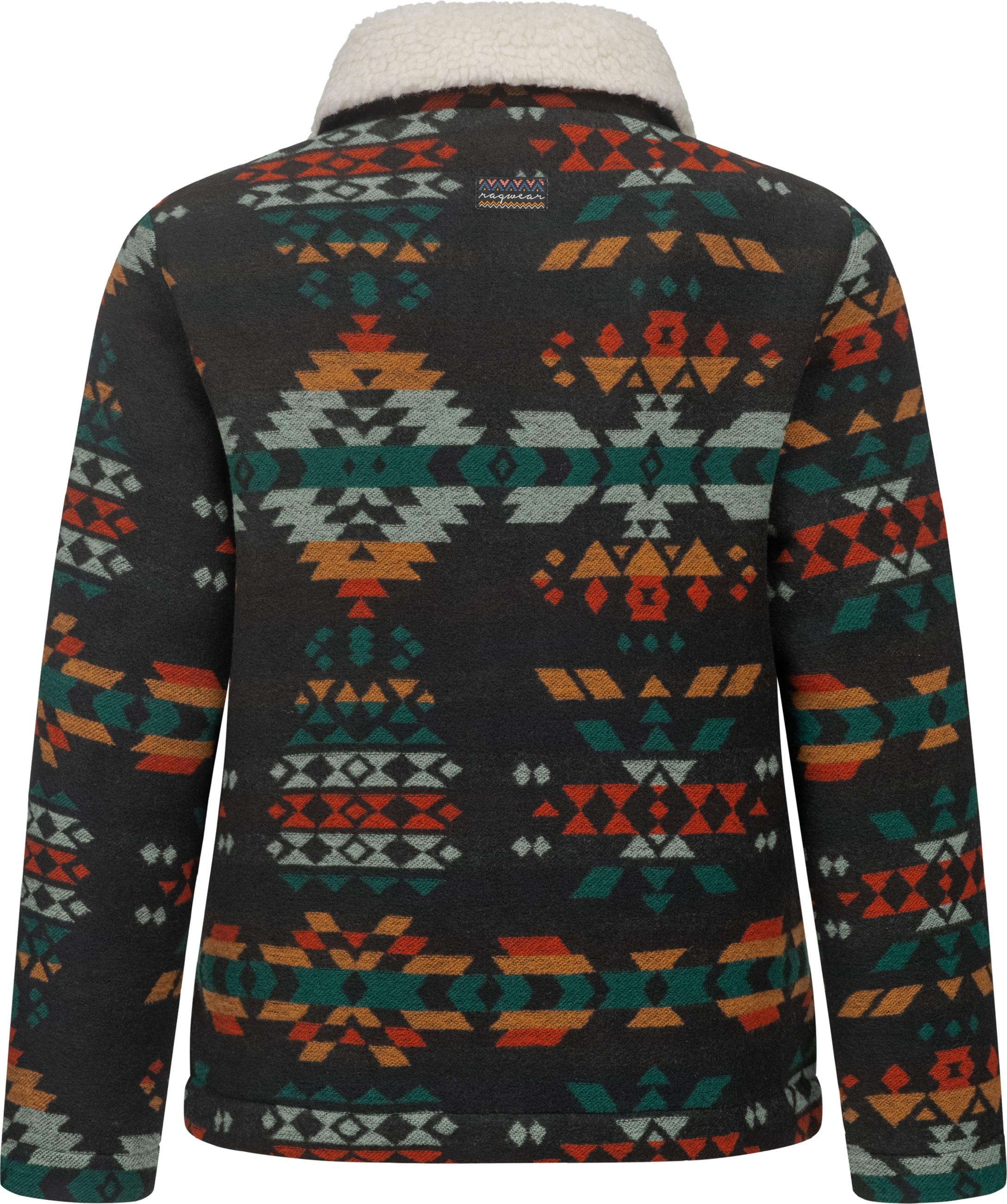 Übergangsjacke in Wolloptik "Walinea Ikat" Black