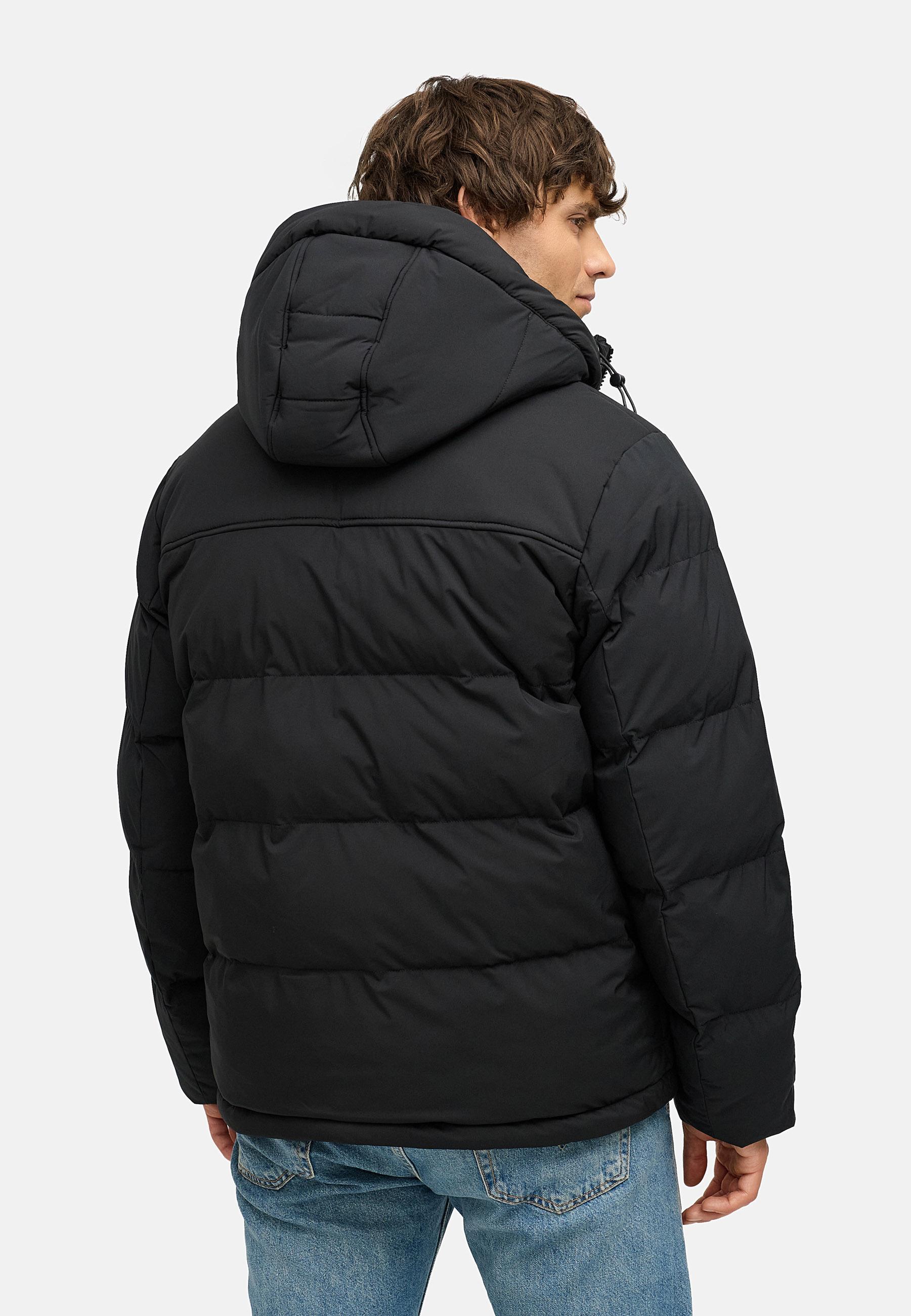 Gesteppte Winterjacke mit verstellbarer Kapuze "Walinor YOUMODO" Black