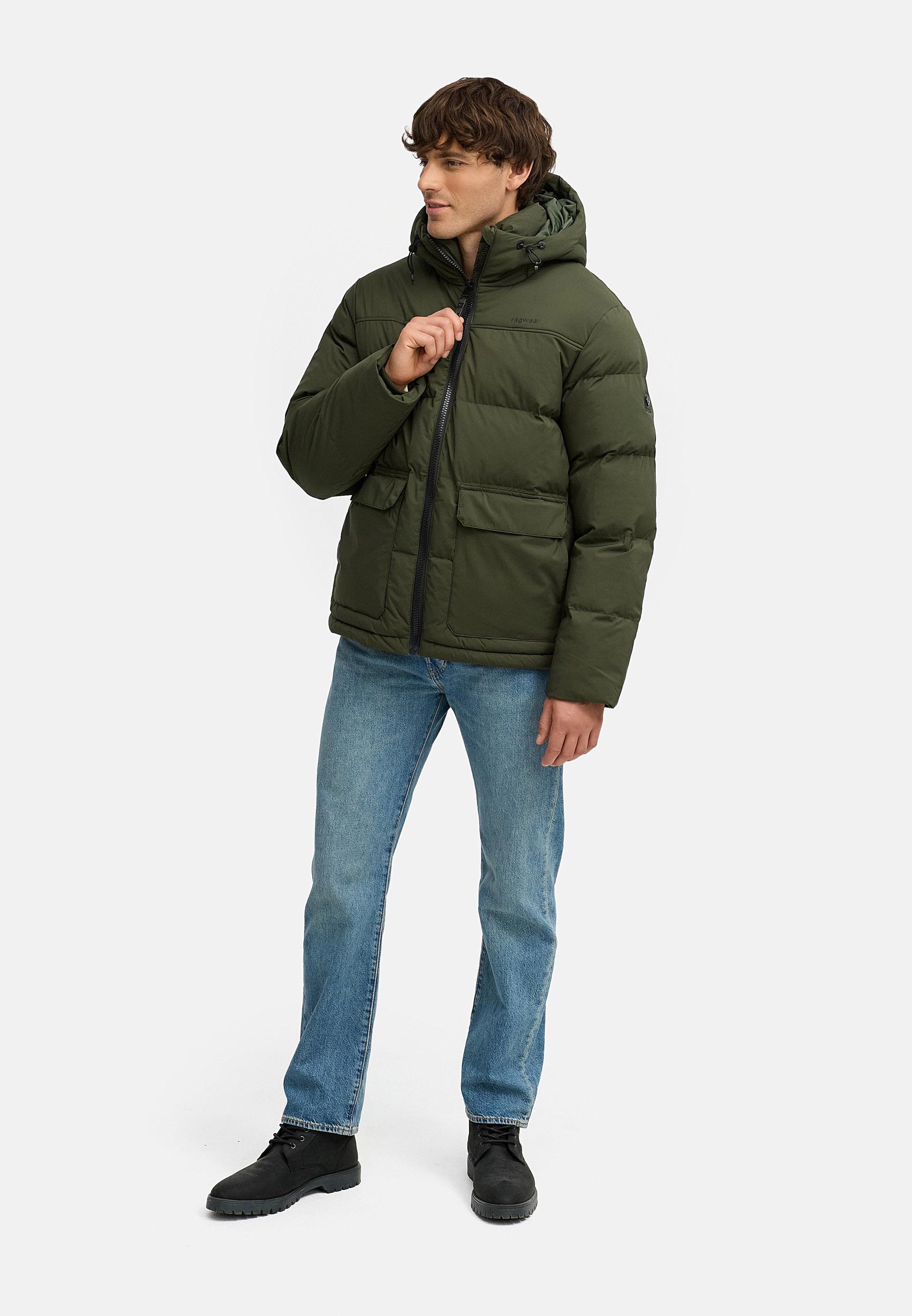Gesteppte Winterjacke mit verstellbarer Kapuze "Walinor YOUMODO" Dark Olive