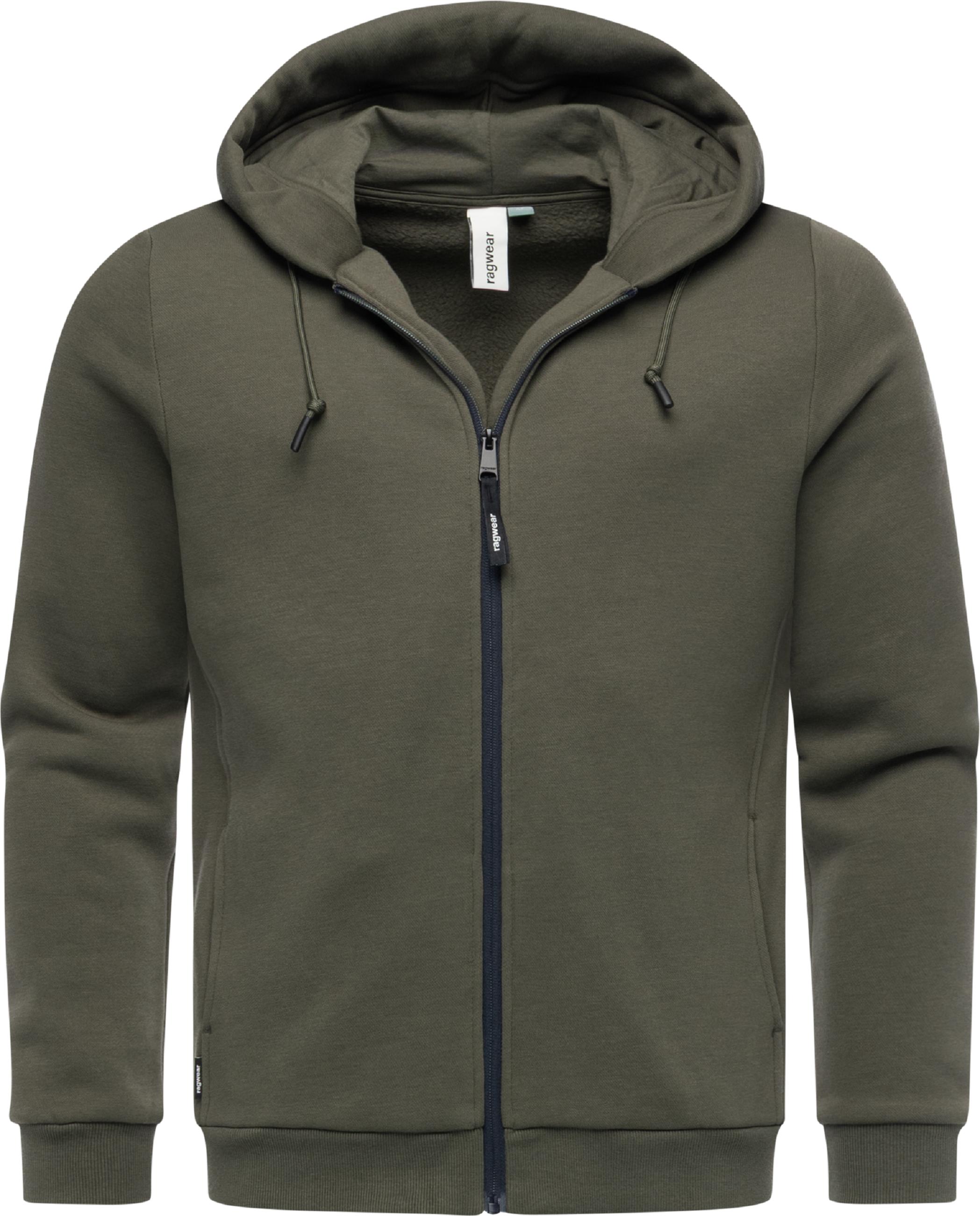 Sweatjacke mit verstellbarer Kapuze "Wernons" Dark Olive