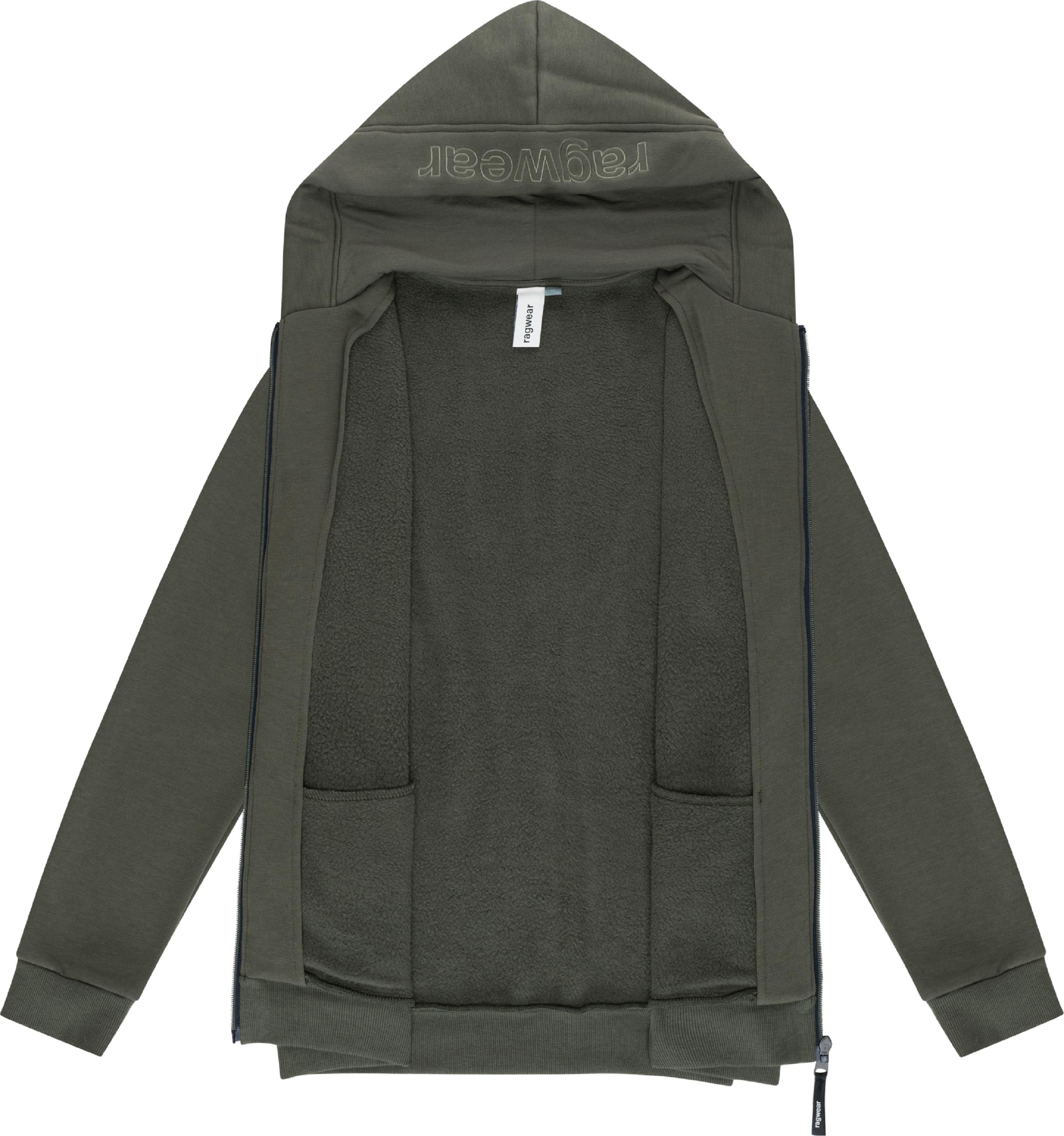 Sweatjacke mit verstellbarer Kapuze "Wernons" Dark Olive
