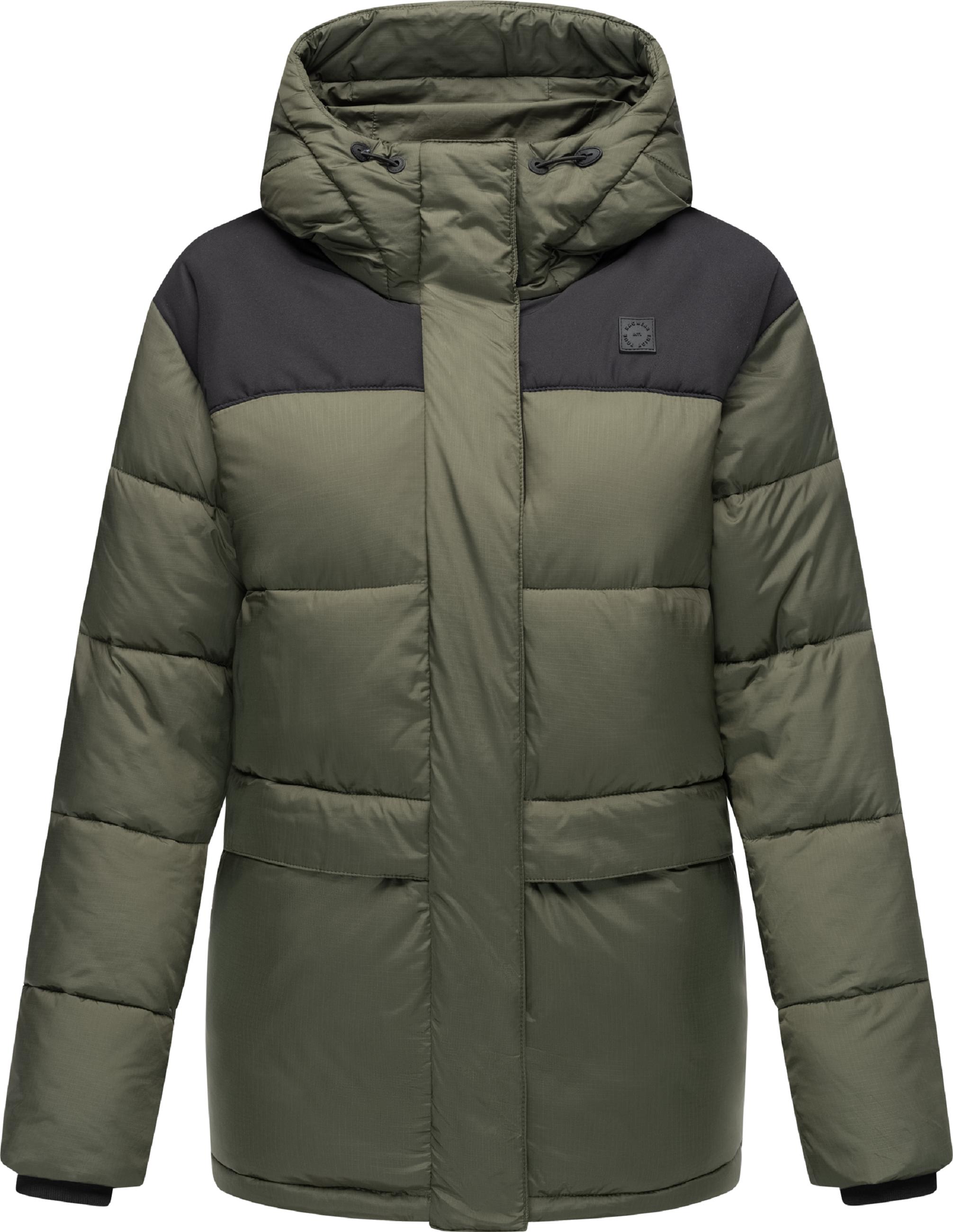 Colourblocking Winterjacke "Wikesh" Dark Olive