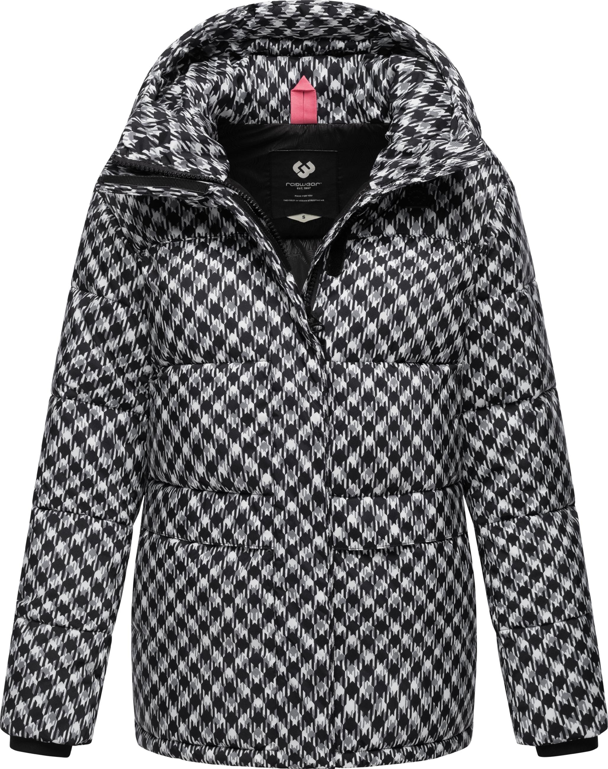 Wasserdichte Jacke mit angesagtem Hahnentritt Muster "Wikesh Print" Black