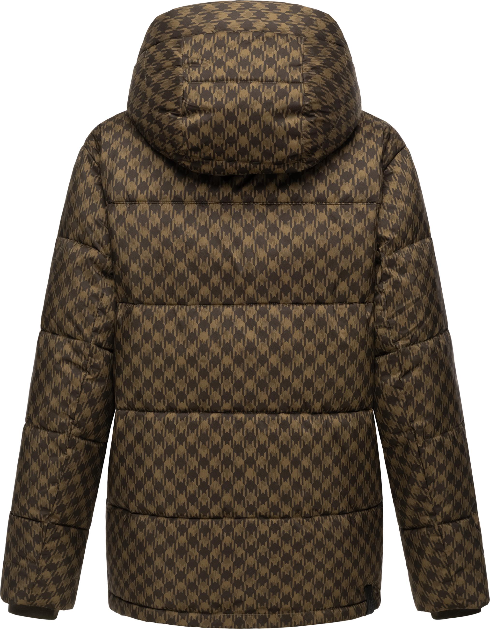 Wasserdichte Jacke mit angesagtem Hahnentritt Muster "Wikesh Print" Brown