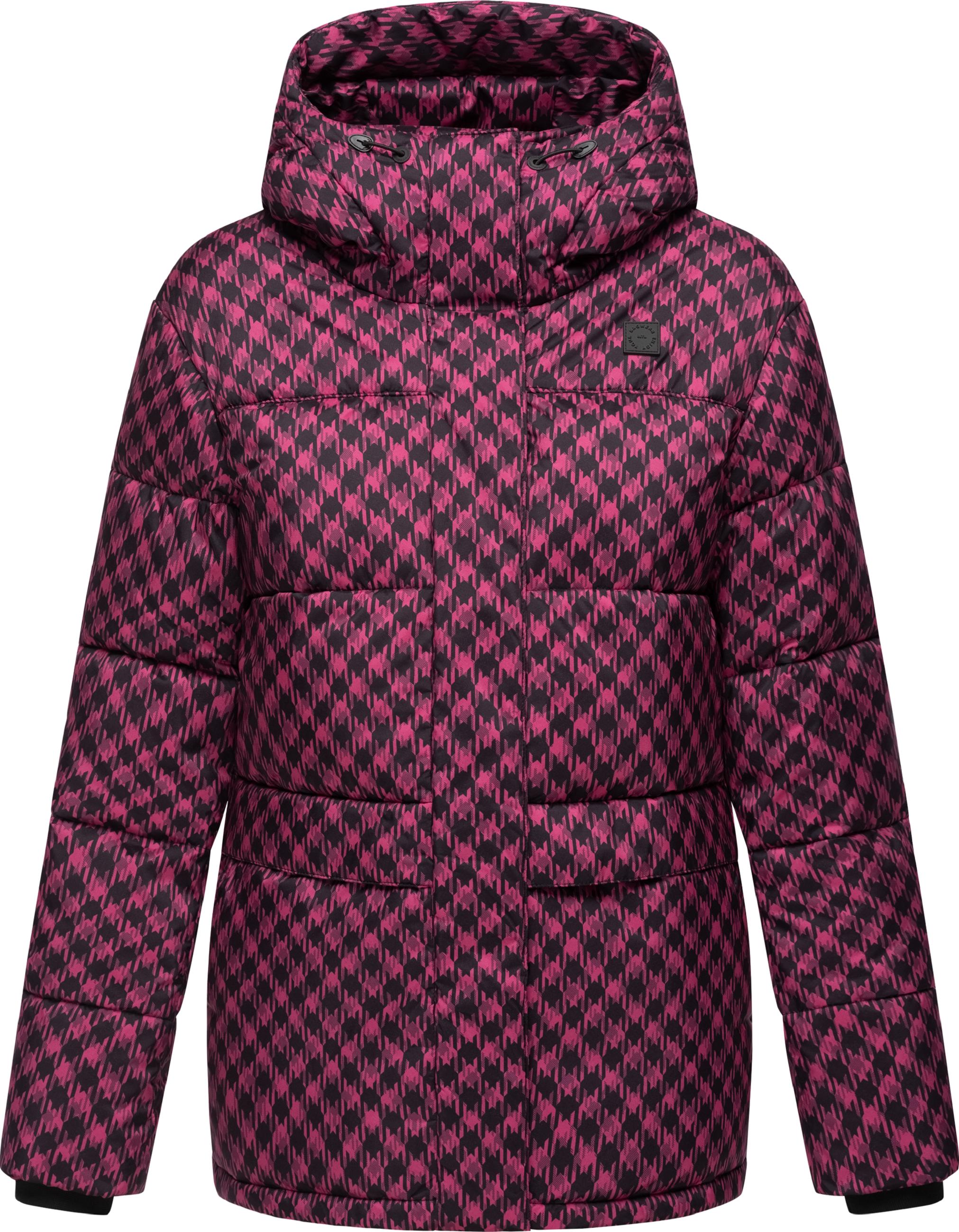 Jacke mit angesagtem Hahnentritt Muster "Wikesh Print" Fuchsia