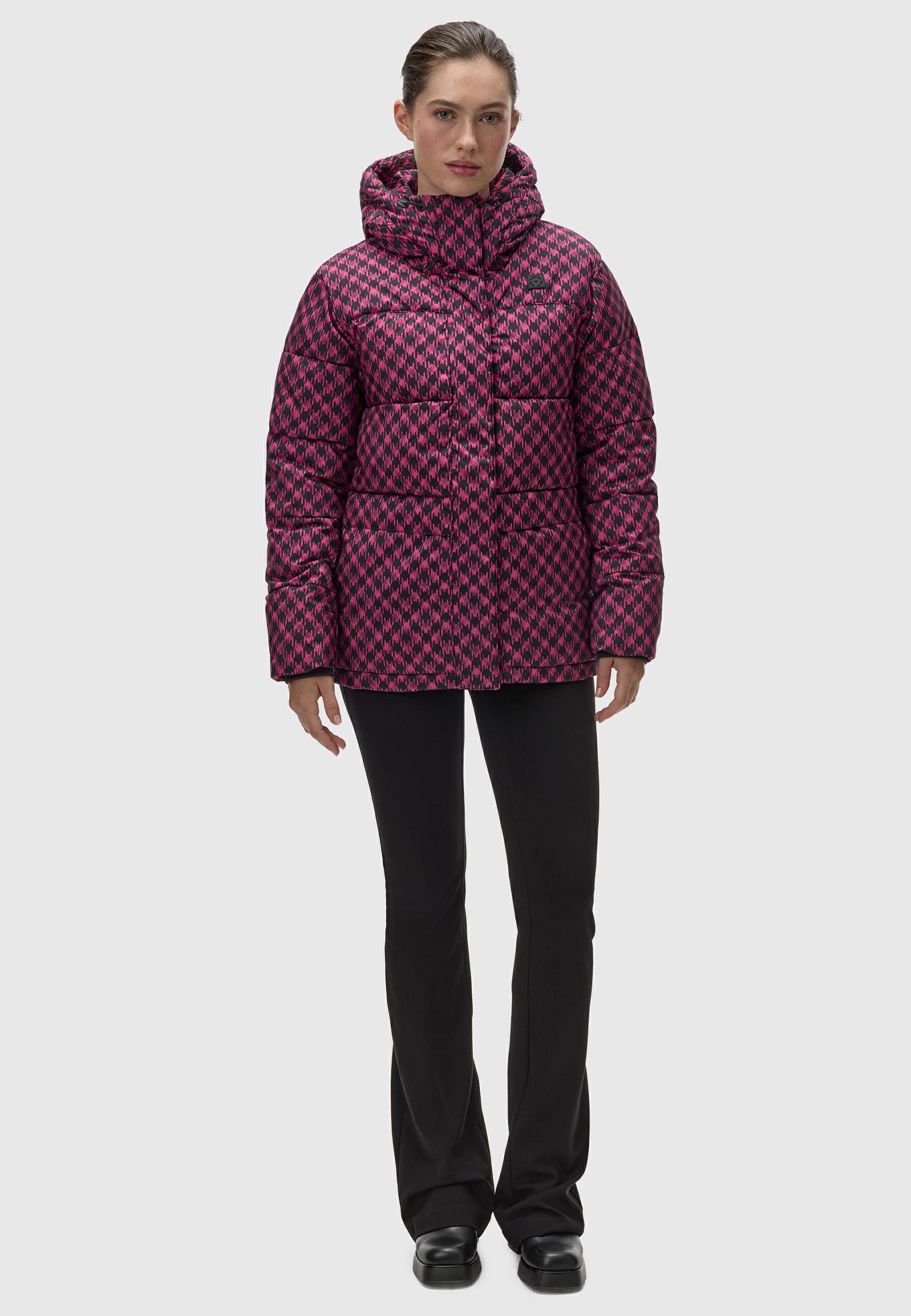 Jacke mit angesagtem Hahnentritt Muster "Wikesh Print" Fuchsia