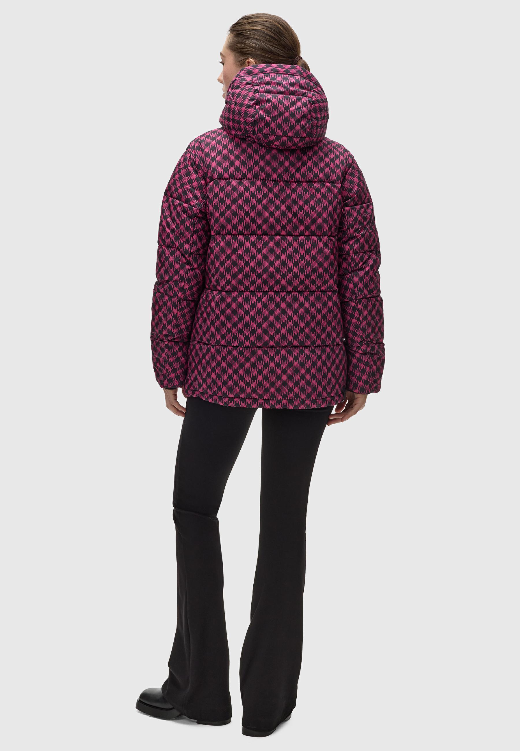 Jacke mit angesagtem Hahnentritt Muster "Wikesh Print" Fuchsia