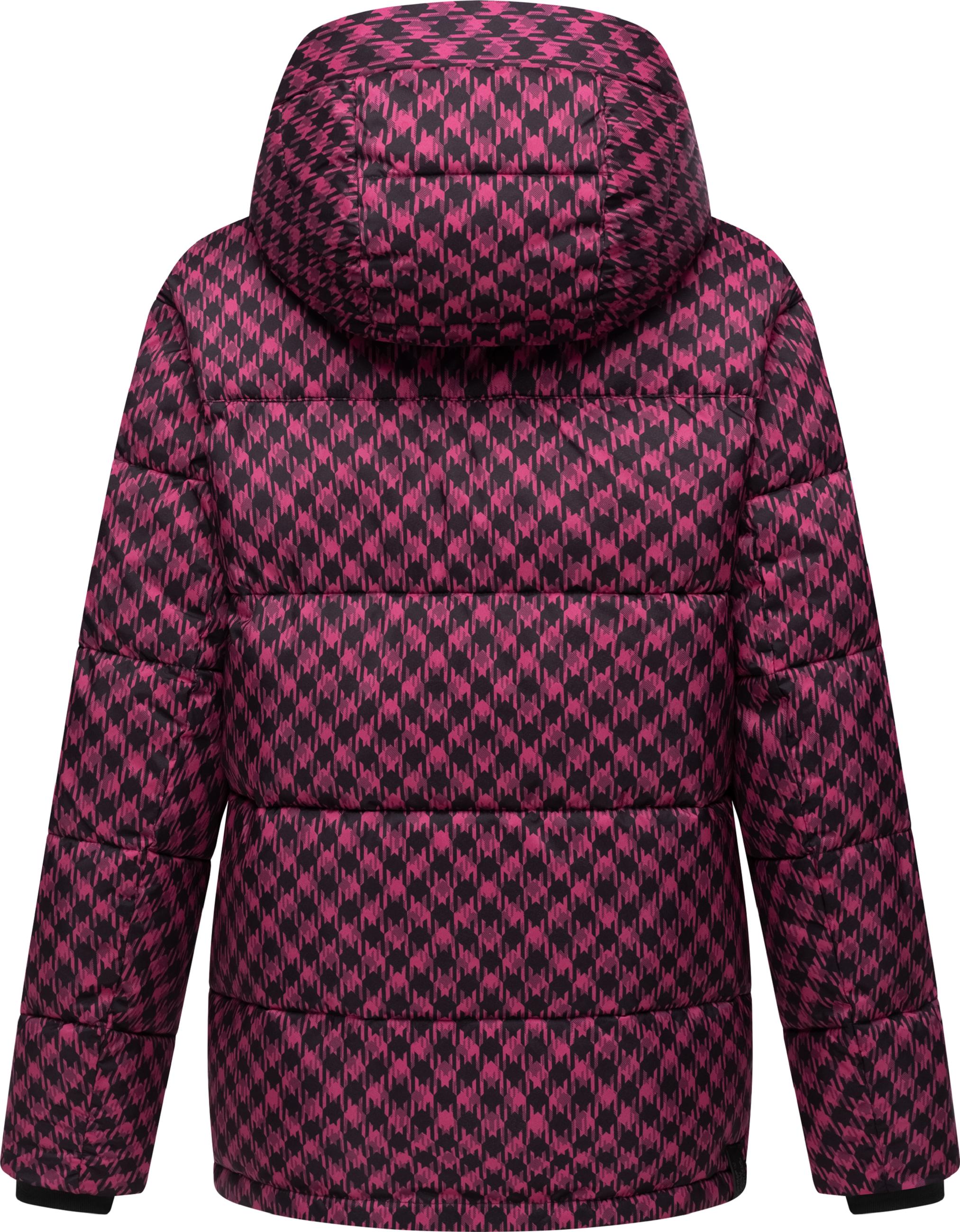 Jacke mit angesagtem Hahnentritt Muster "Wikesh Print" Fuchsia