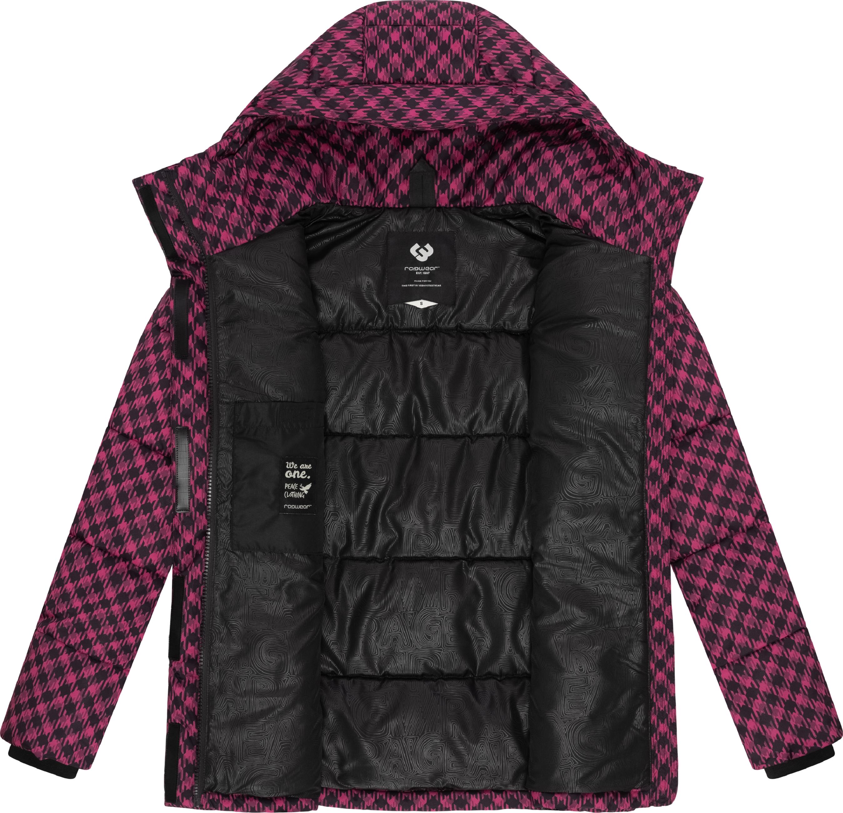 Jacke mit angesagtem Hahnentritt Muster "Wikesh Print" Fuchsia