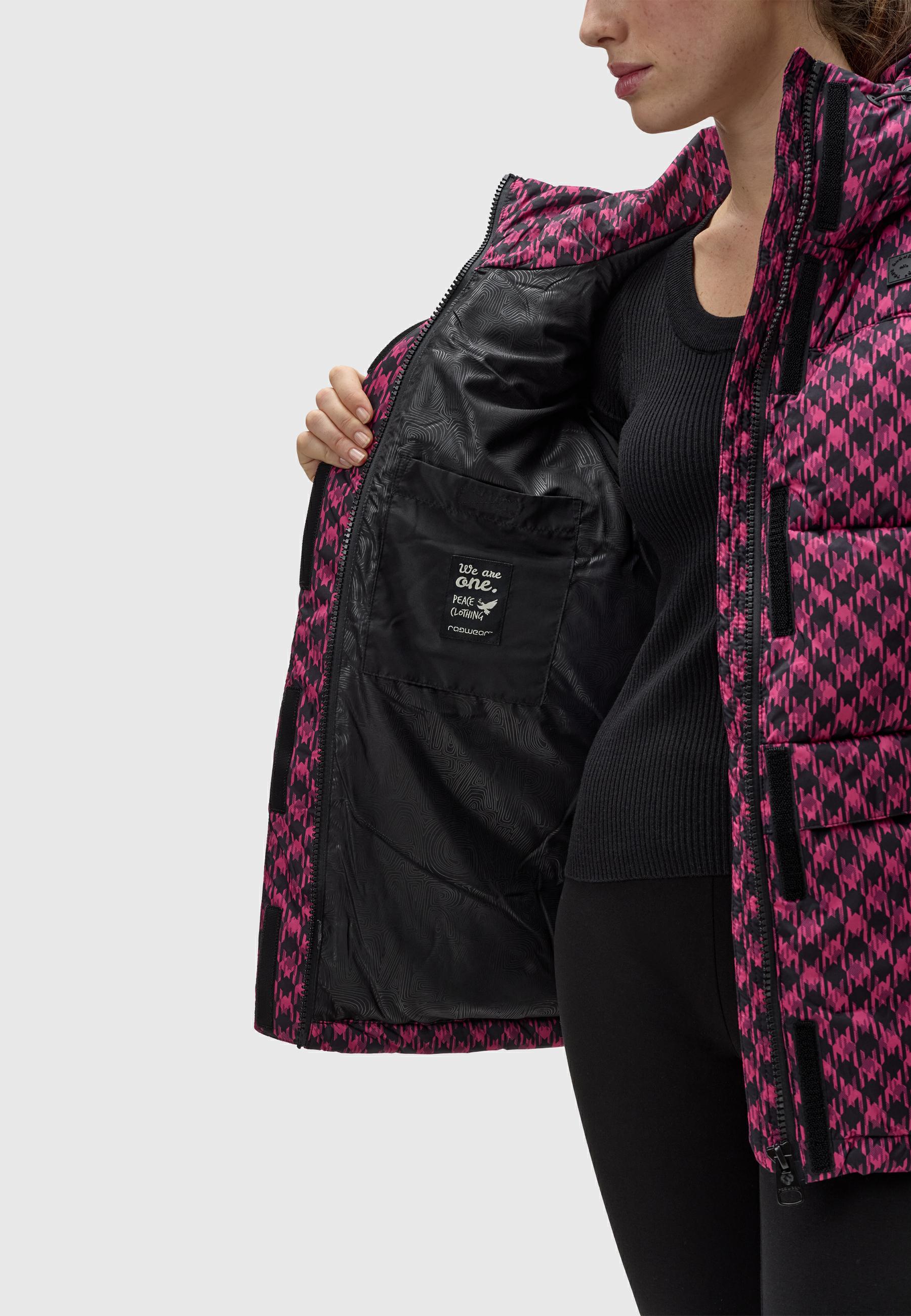 Jacke mit angesagtem Hahnentritt Muster "Wikesh Print" Fuchsia