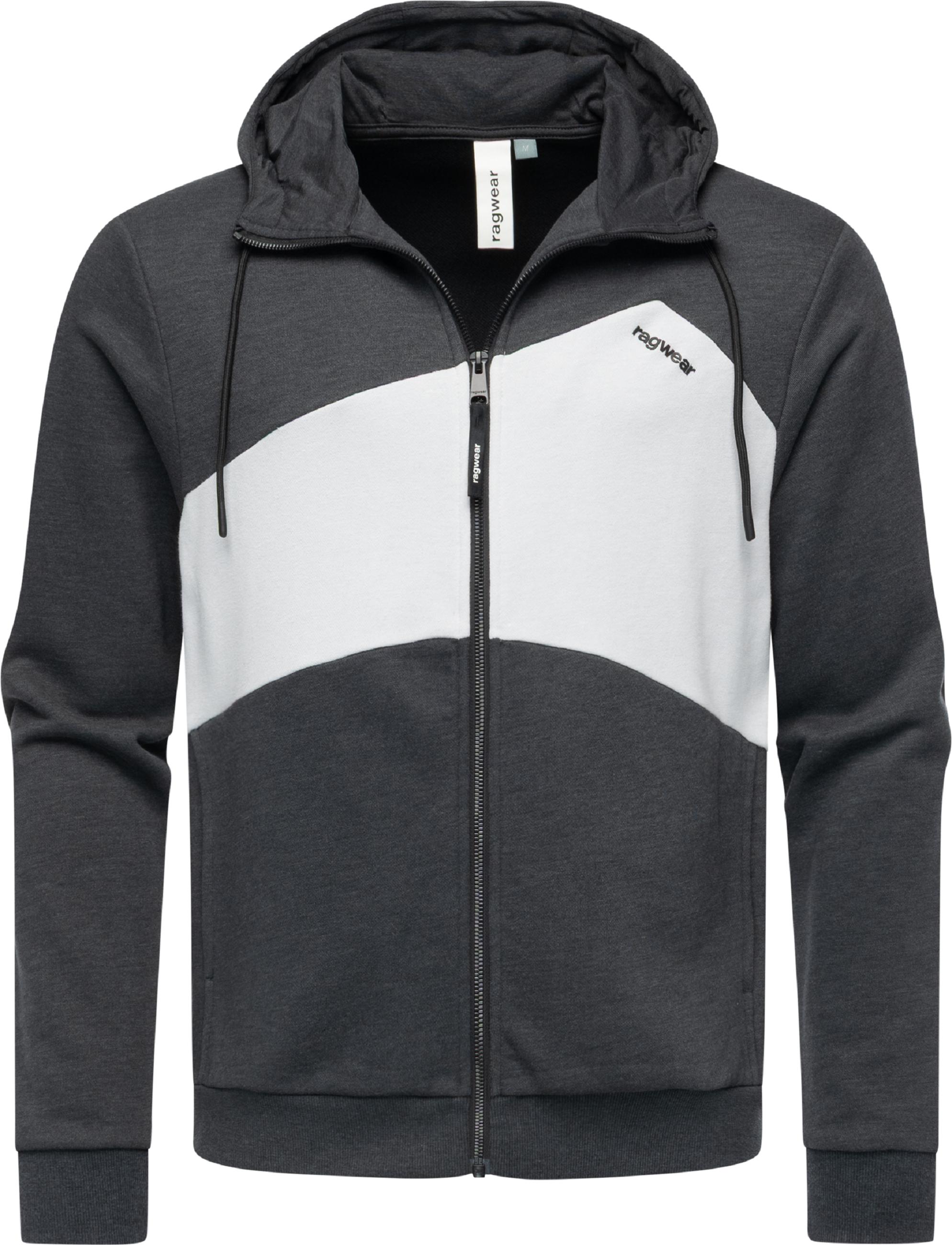 Sweatjacke im Colourblocking-Look "Wilso" Dark Grey