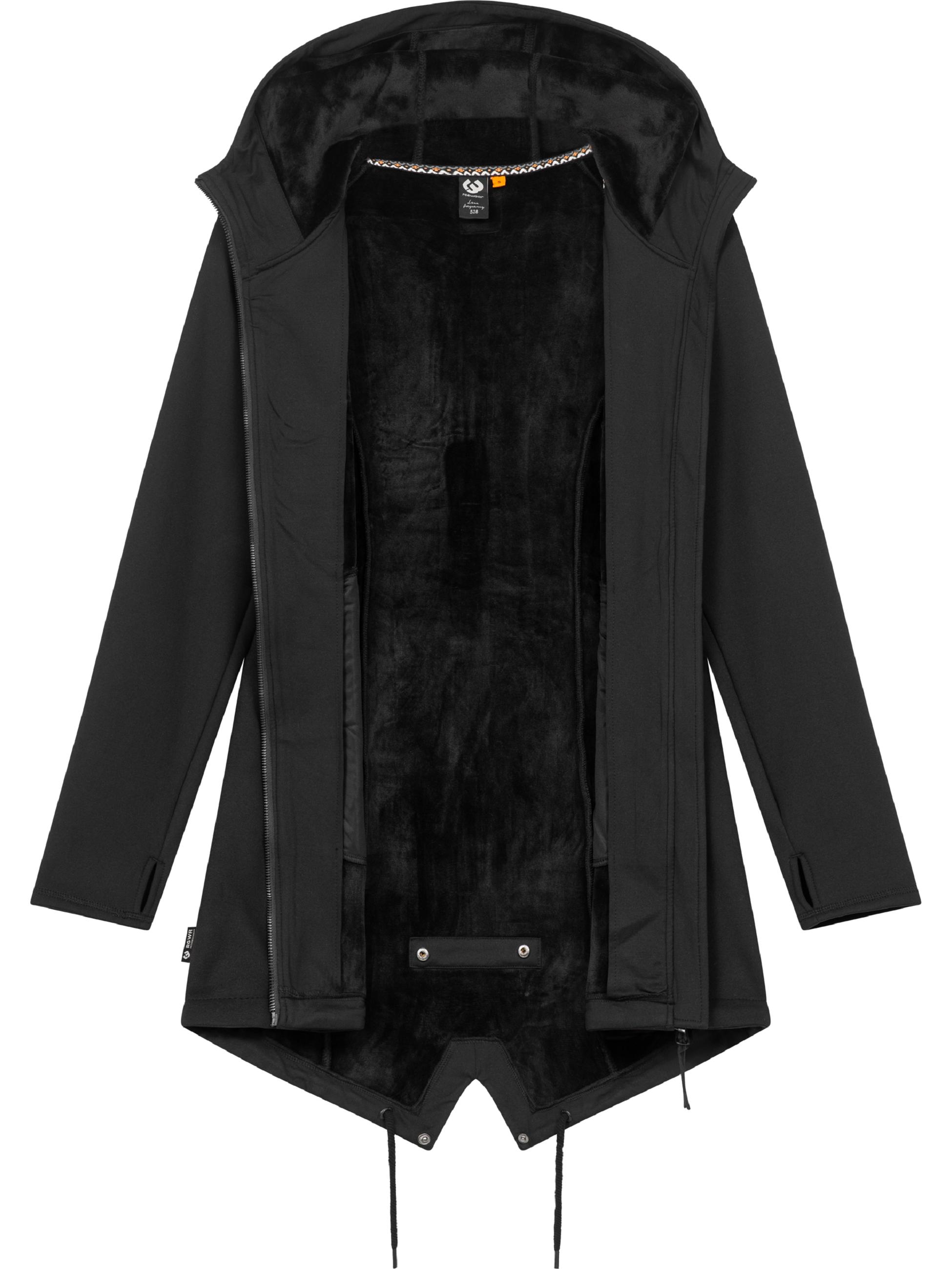 leichte Softshelljacke mit kuscheligem Fleece-Innenfutter "Wingi" Black